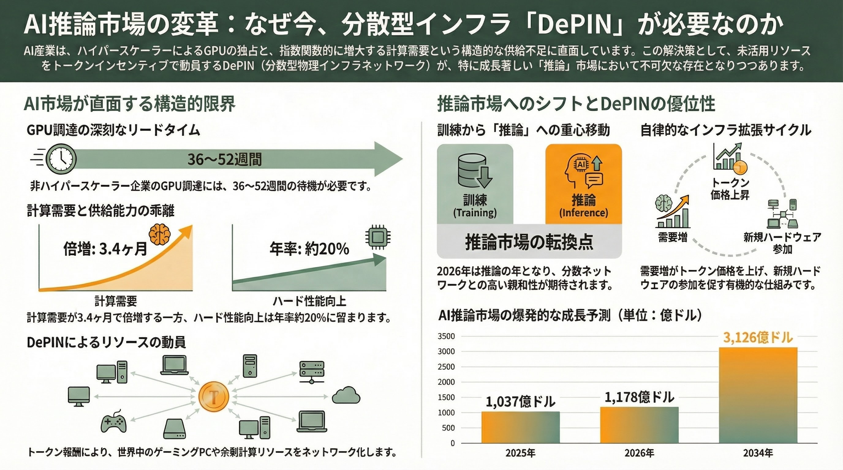 分散型インフラ、推論メッシュ(Global Inference Mesh / DePIN)とは――AI推論の地殻変動と分散コンピューティングの新潮流 - 業界への影響 - 章扉