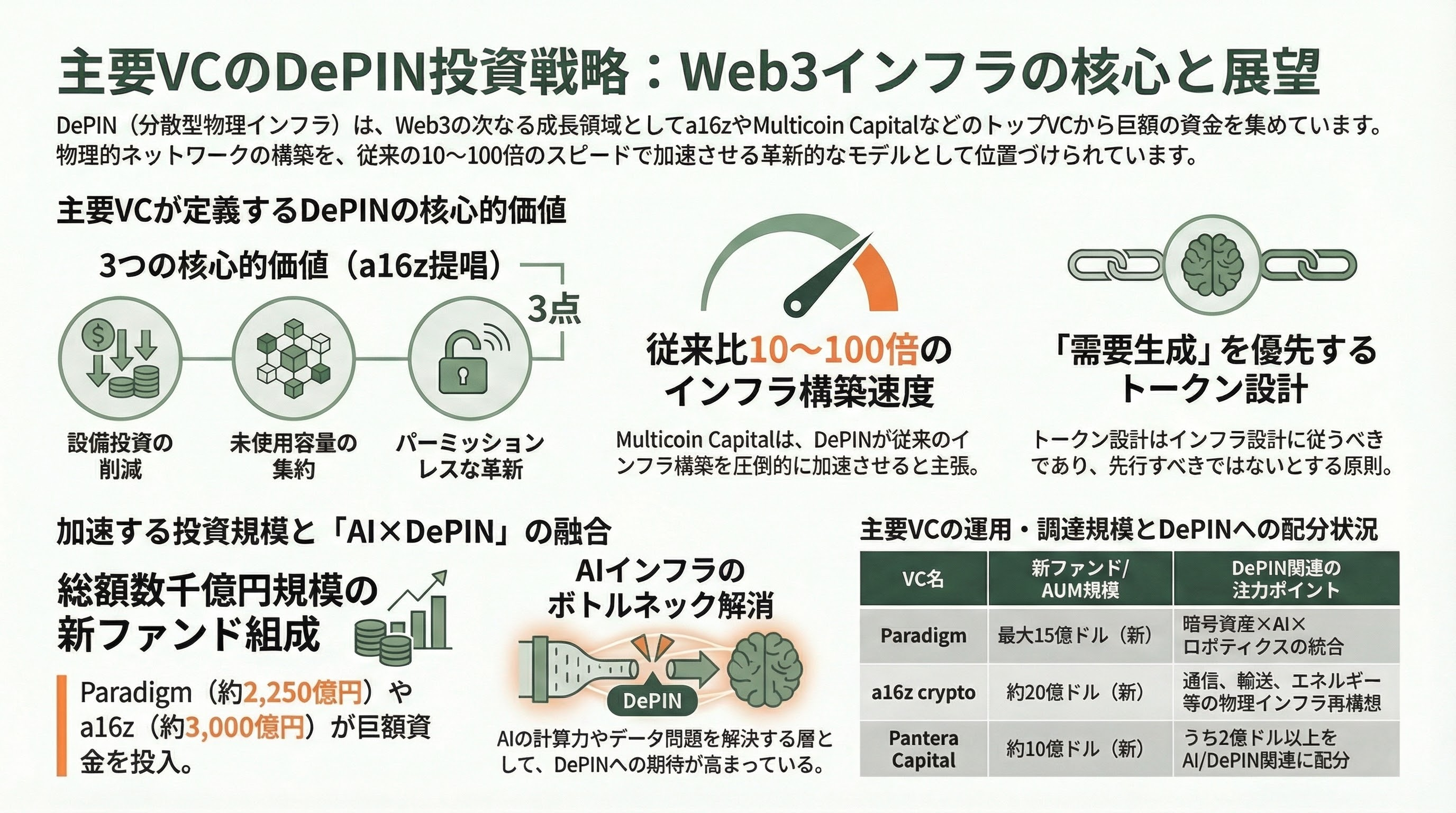 分散型インフラ、推論メッシュ(Global Inference Mesh / DePIN)とは――AI推論の地殻変動と分散コンピューティングの新潮流 - 5. 主要VCの投資戦略とDePINへの見解 - 章扉