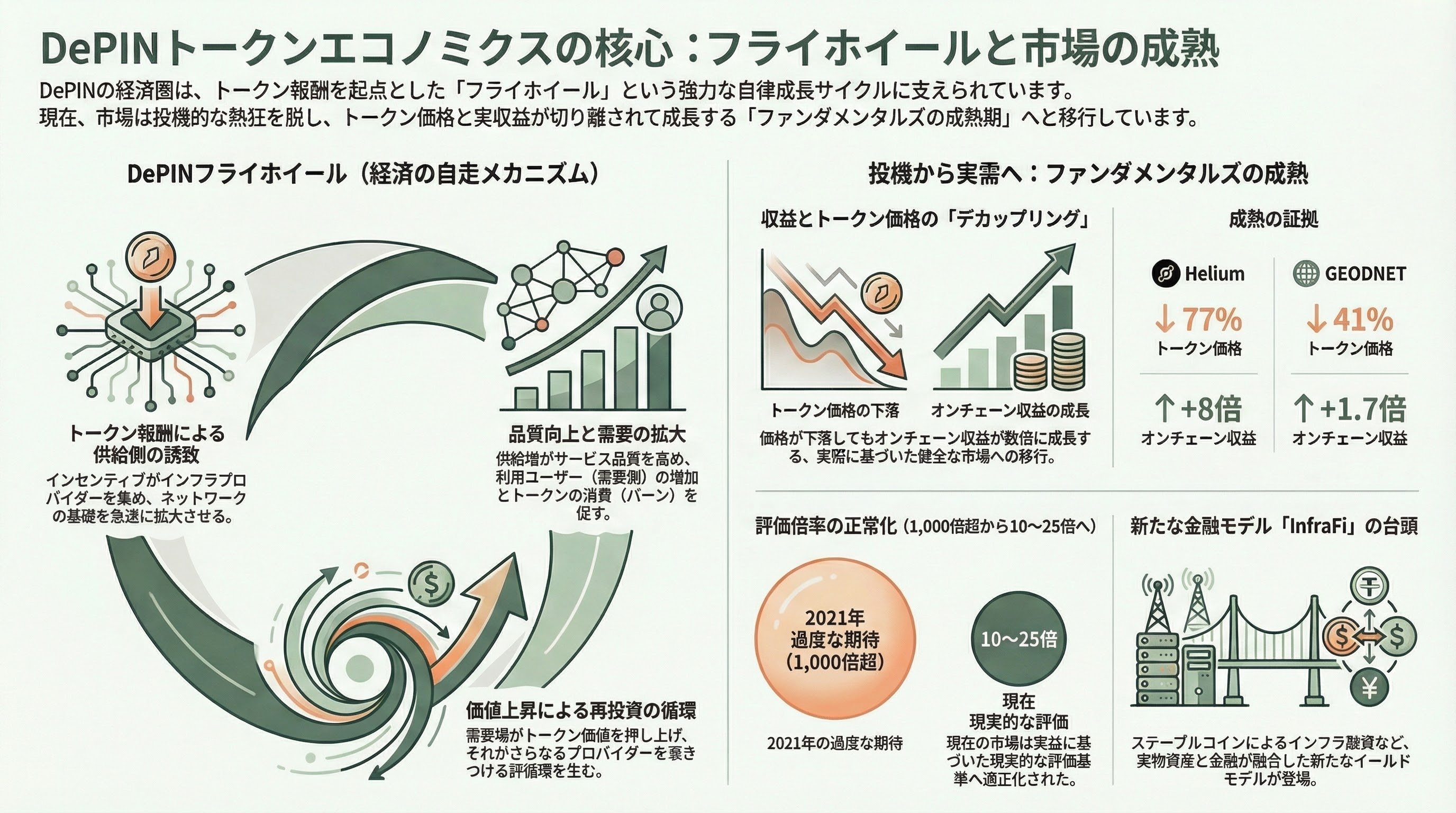 分散型インフラ、推論メッシュ(Global Inference Mesh / DePIN)とは――AI推論の地殻変動と分散コンピューティングの新潮流 - 6. トークンエコノミクスとインセンティブ設計 - 章扉