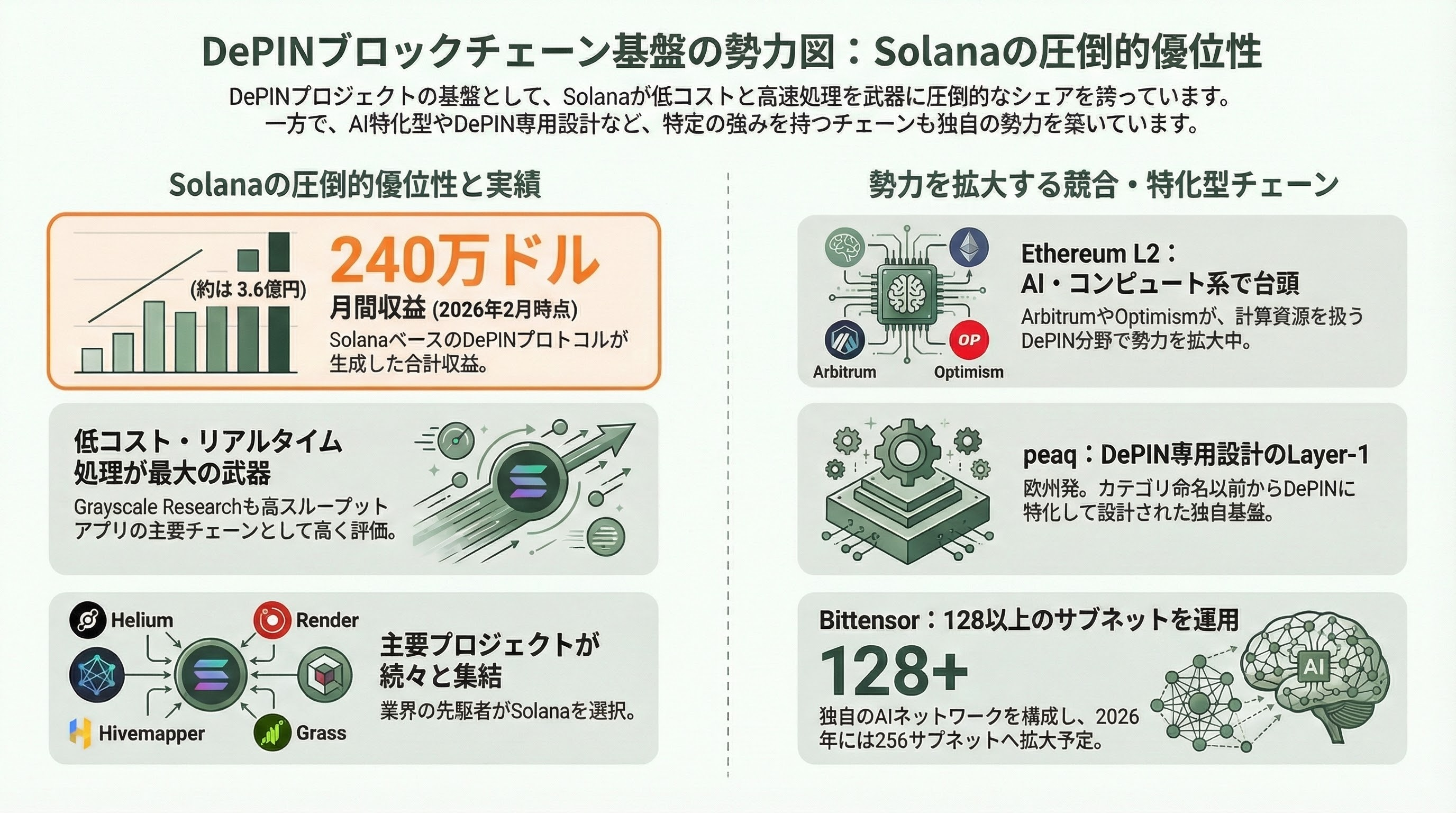 分散型インフラ、推論メッシュ(Global Inference Mesh / DePIN)とは――AI推論の地殻変動と分散コンピューティングの新潮流 - 8. ブロックチェーン基盤――Solanaの優位性 - 章扉