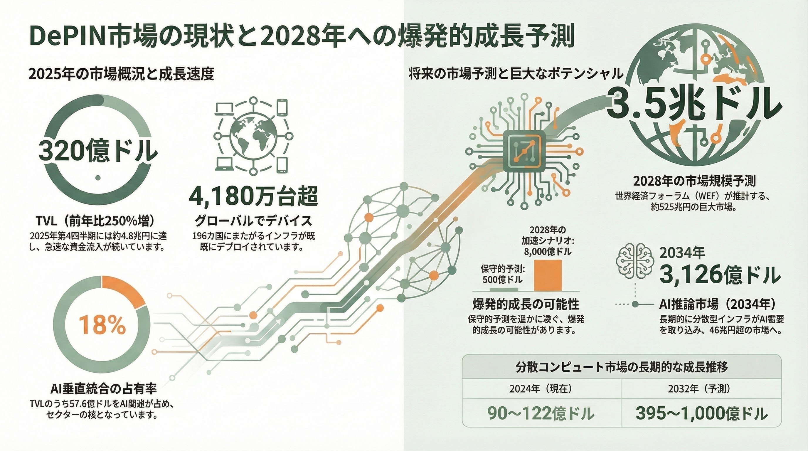 分散型インフラ、推論メッシュ(Global Inference Mesh / DePIN)とは――AI推論の地殻変動と分散コンピューティングの新潮流 - 11. 市場規模とグロース予測 - 章扉