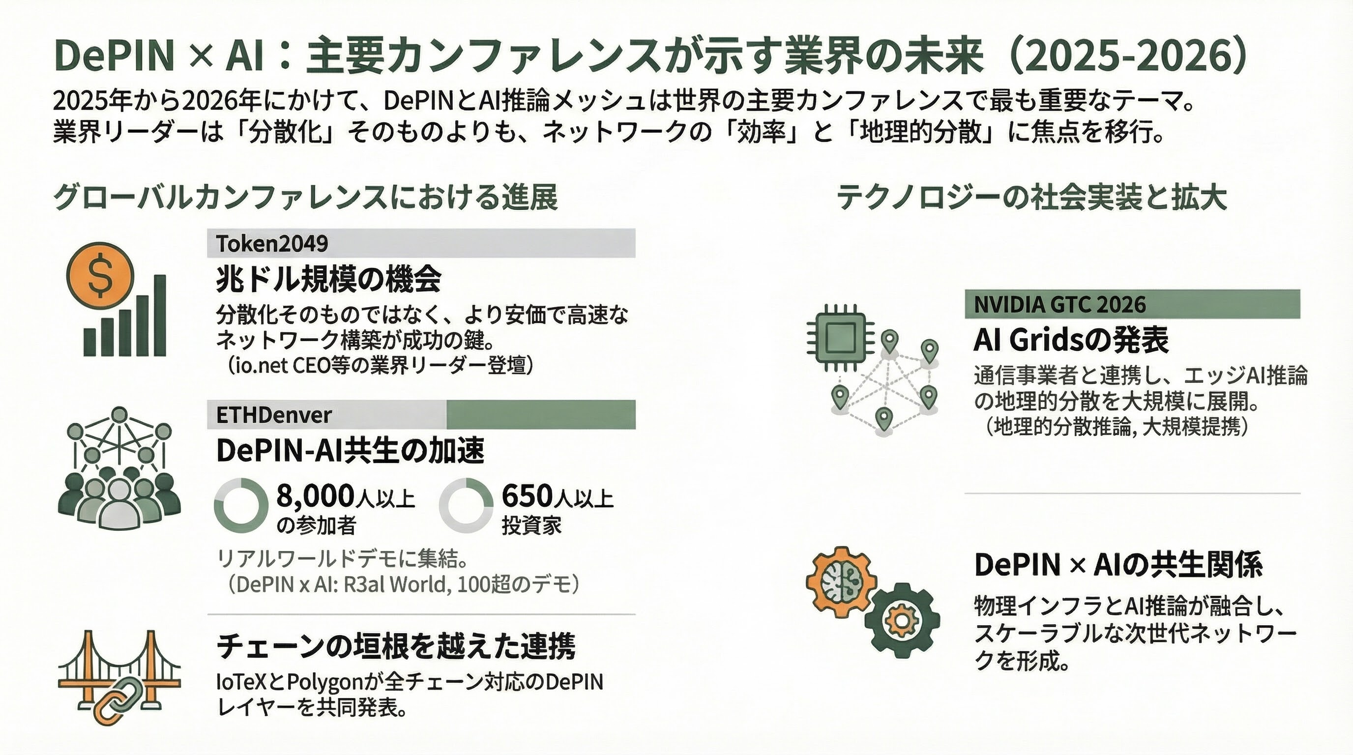 分散型インフラ、推論メッシュ(Global Inference Mesh / DePIN)とは――AI推論の地殻変動と分散コンピューティングの新潮流 - 12. 主要カンファレンスと業界動向 - 章扉