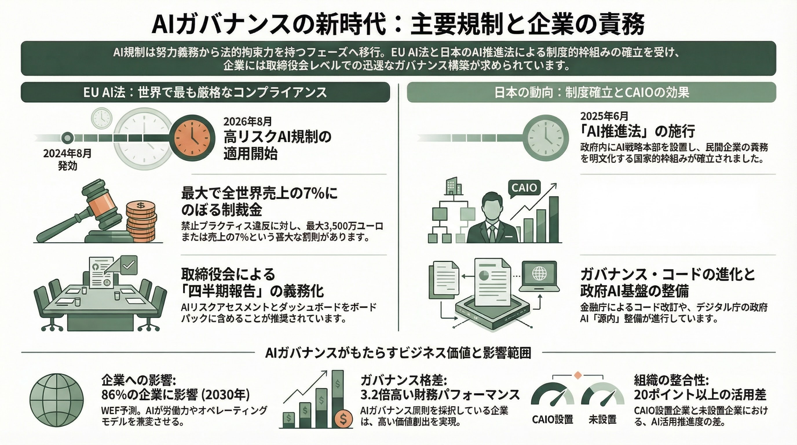 経営戦略をAIが多角的にチェック、AIシャドウ・ボード（仮想取締役会） - 7. 規制環境――EU AI Act、日本のAIガバナンス、OECD原則 - 章扉