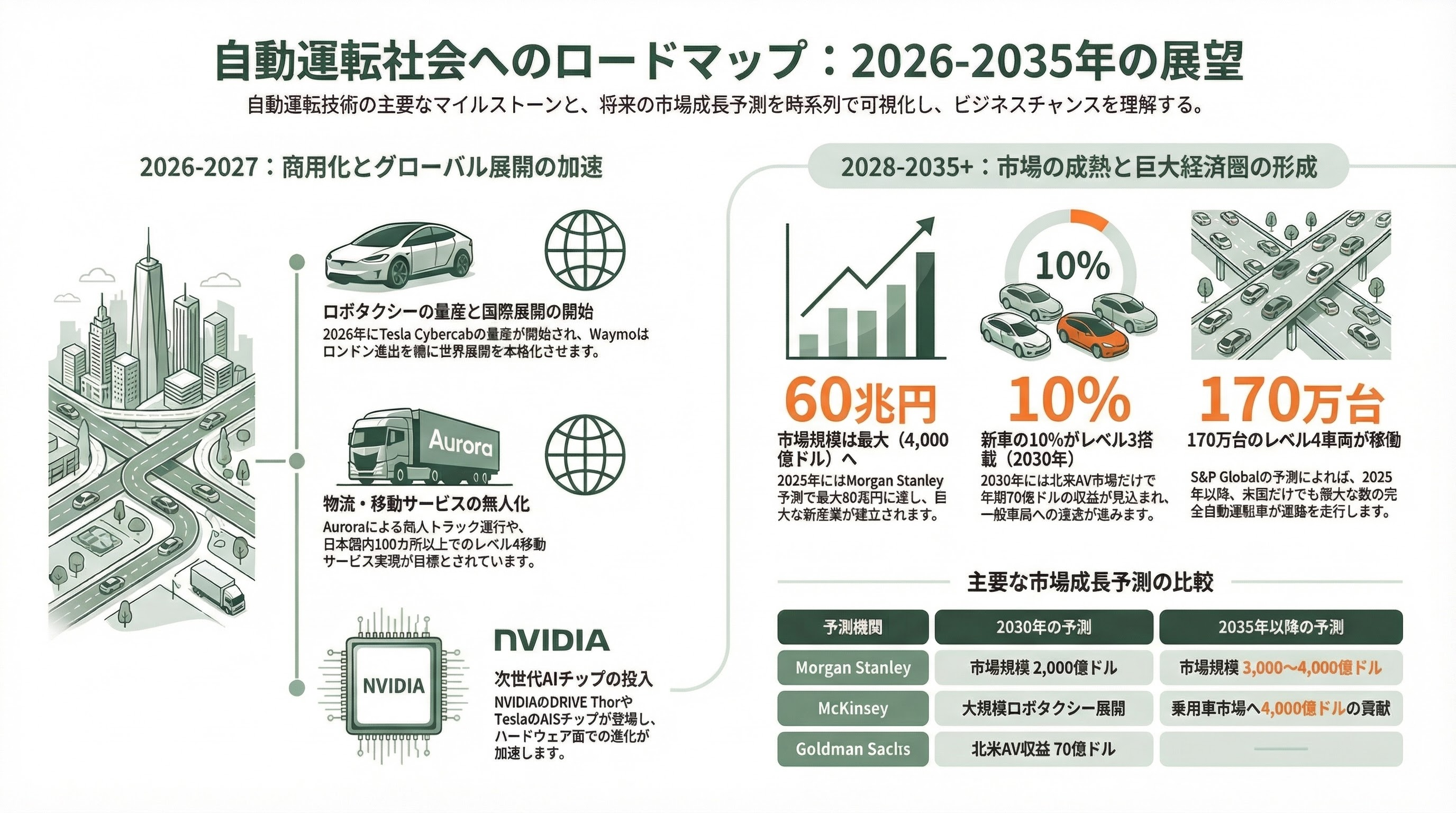 自動運転の現在地点と要素技術 - 9. 今後の展望――いつ頃、何が起きるか - 章扉