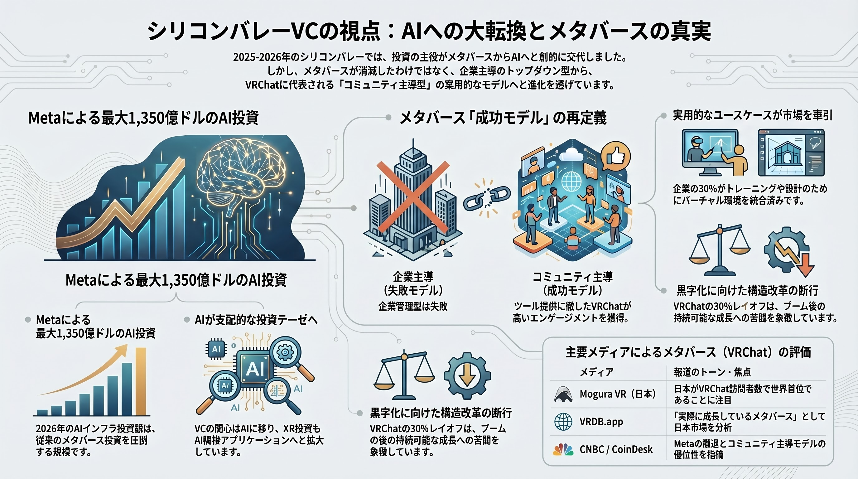 週末の同時接続者数12万人という高水準をキープ、メタバースVRChatの経済圏 - シリコンバレーVCの受け止め方——メタバースからAIへ、しかし… - 章扉