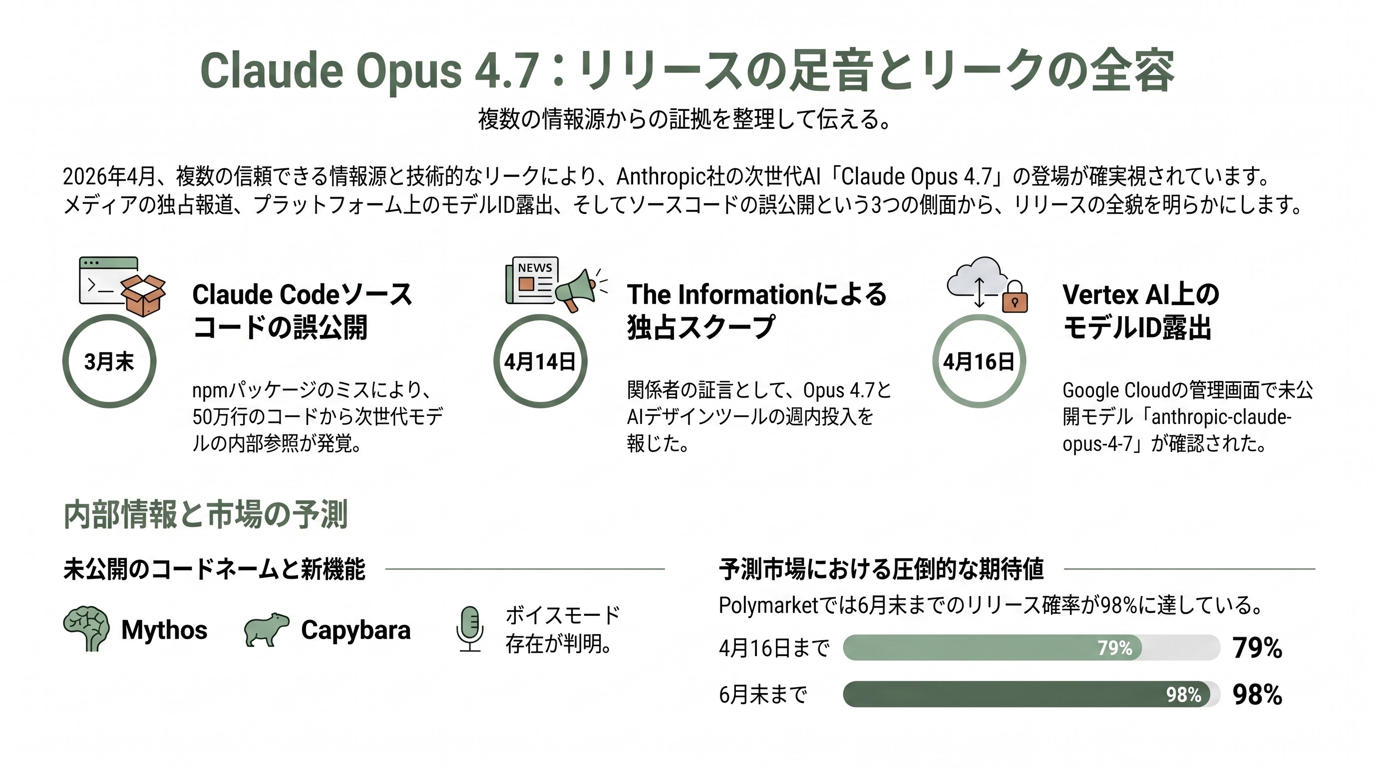 Claude Opus 4.7と新デザインツール「Project Prism / Claude Design Studio」 一部プランでの200万トークンサポートとネイティブ・ビデオ・インプット（60fps対応） - The Informationの独占スクープとVertex AIリークの全容 - 章扉