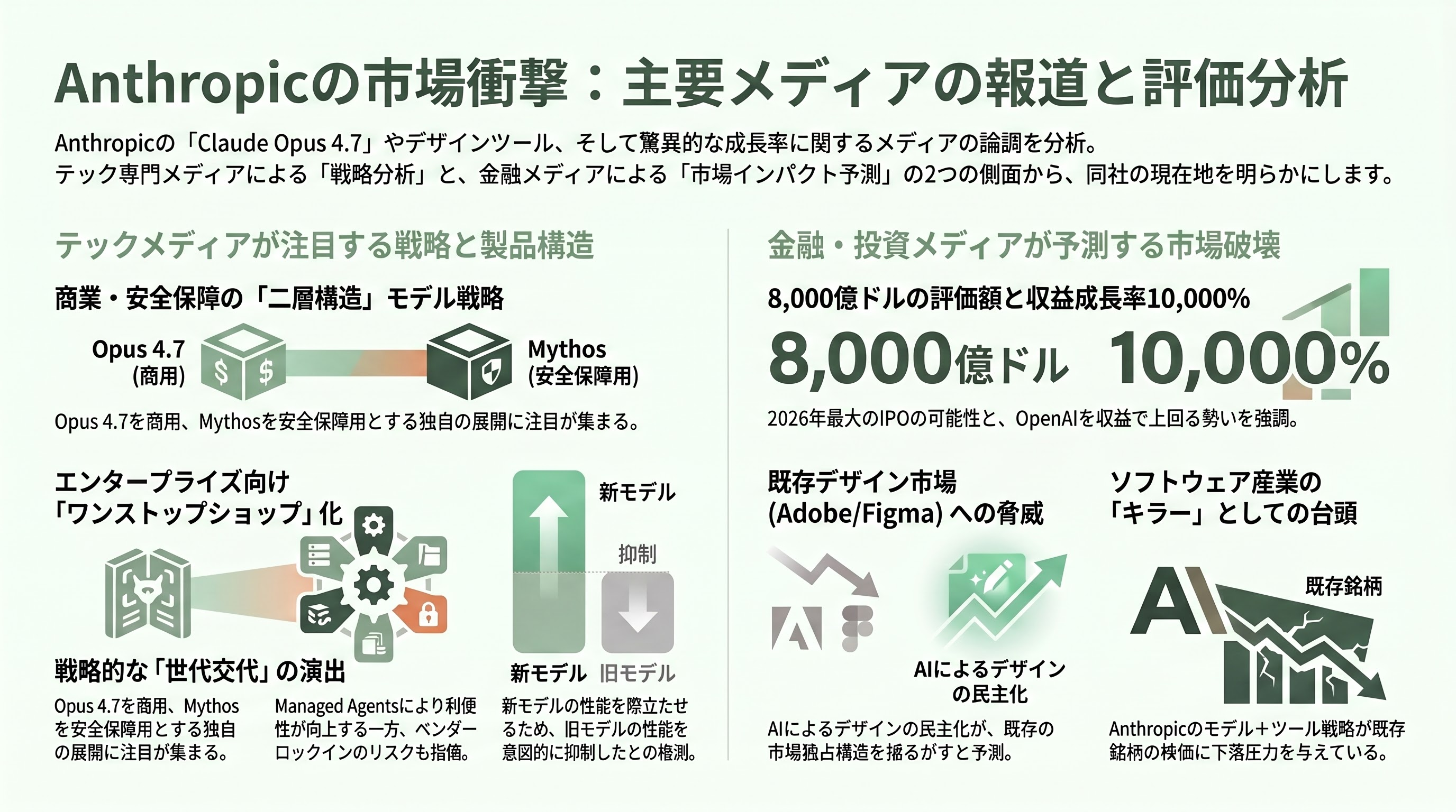 Claude Opus 4.7と新デザインツール「Project Prism / Claude Design Studio」 一部プランでの200万トークンサポートとネイティブ・ビデオ・インプット（60fps対応） - 主要メディアの報道と論調の分析 - 章扉