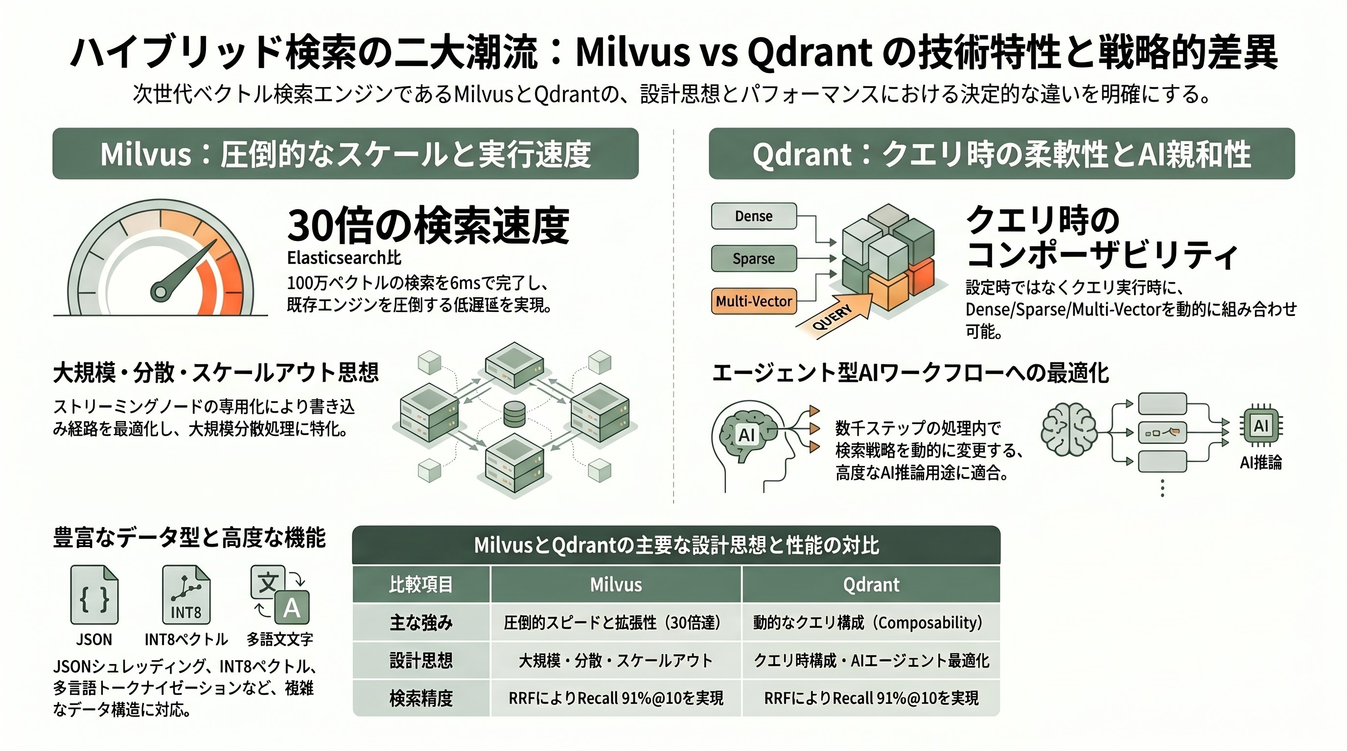 拡がるOSSのRAG。ベクトルDB界のOracleの異名「Milvus」とアジアで爆発的に普及する「Qdrant」 - ハイブリッド検索とコンポーザブル検索――技術仕様の最前線 - 章扉