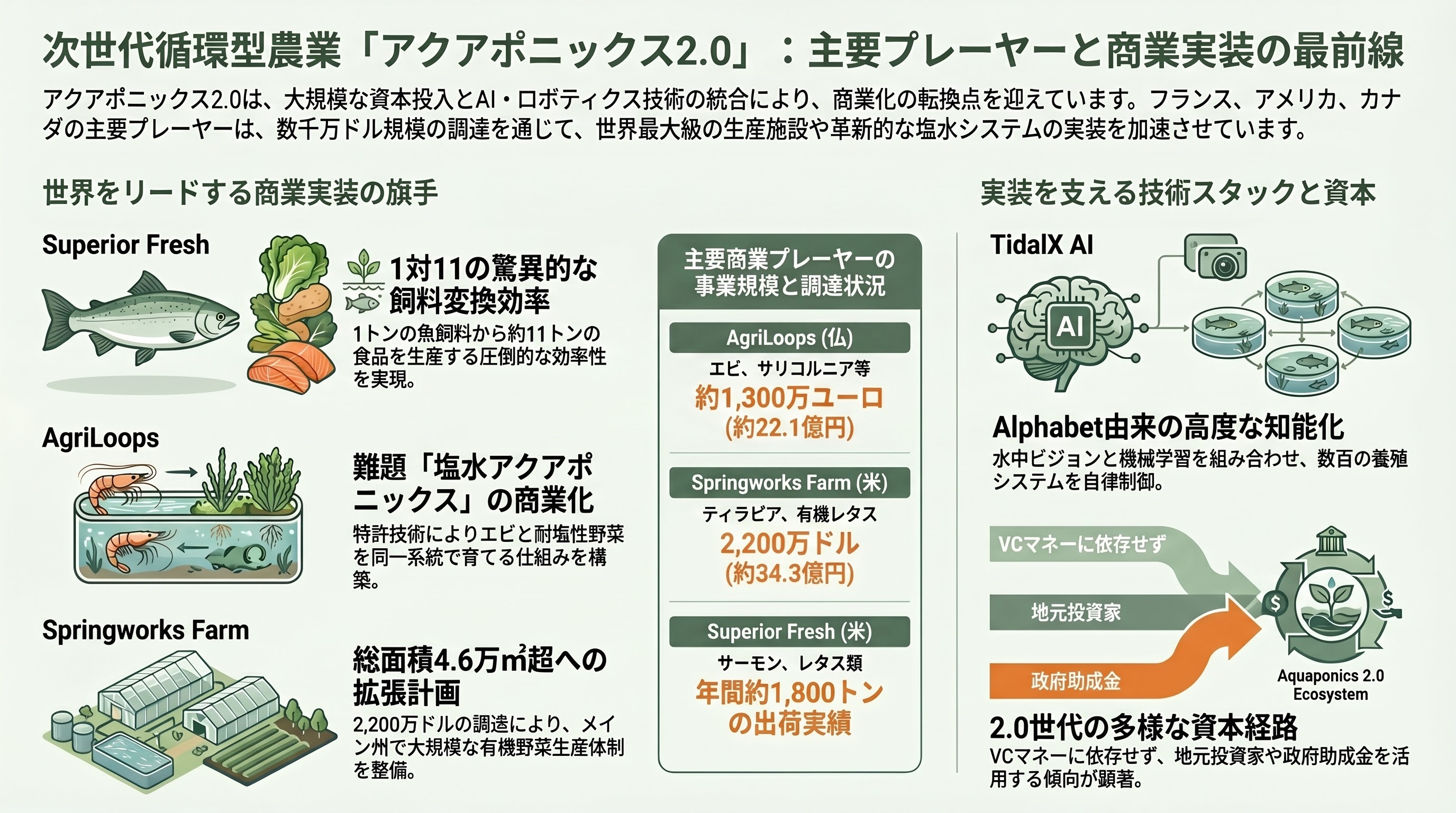 シリコンバレーで再注目、「アクアポニックス 2.0」 - 「2.0」を体現するプレーヤーたちと、その出資元 - 章扉