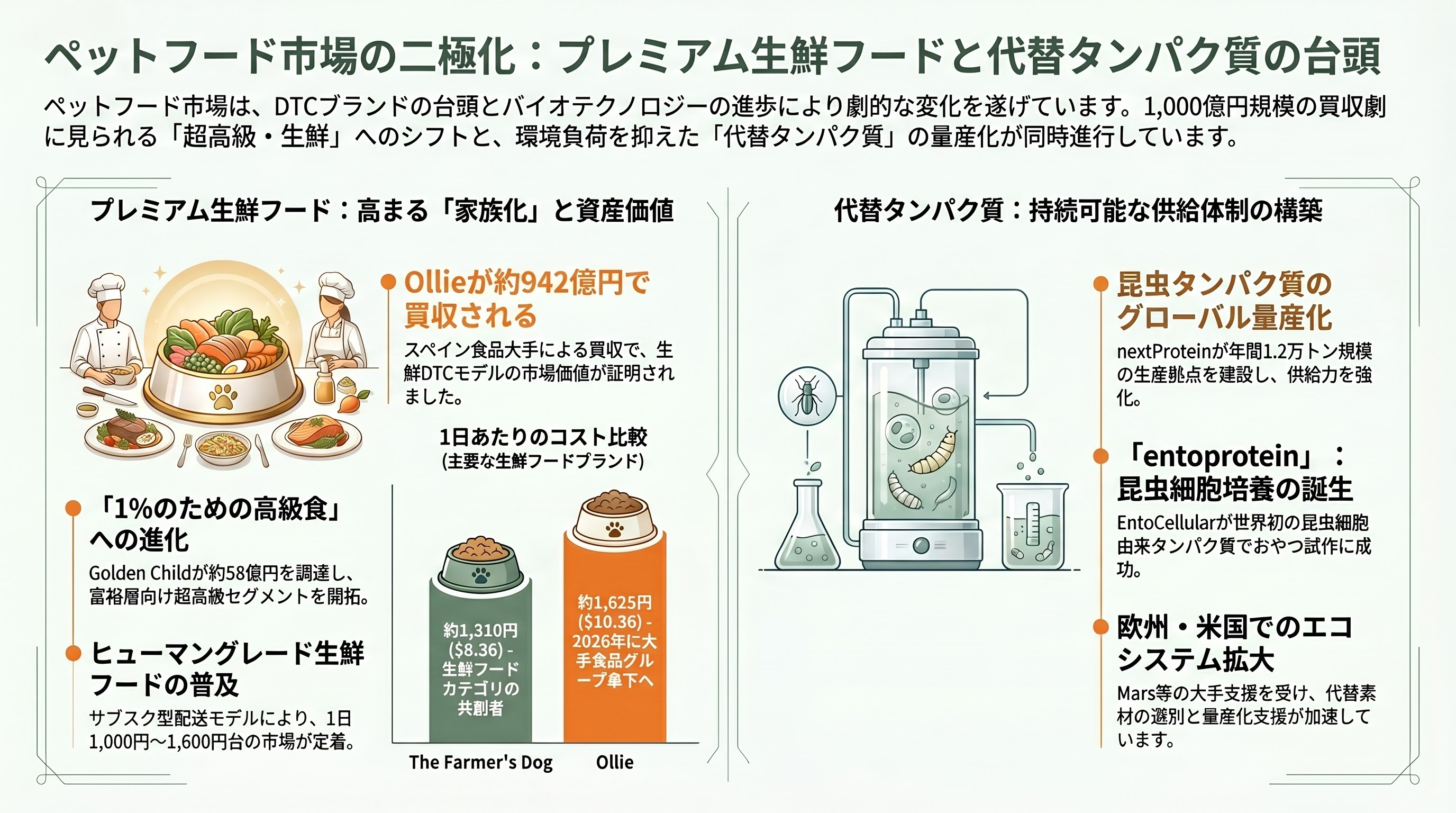 広がるペットのスタートアップ - 革新的サービス・プロダクト④：プレミアム生鮮フードと代替タンパク質 - 章扉