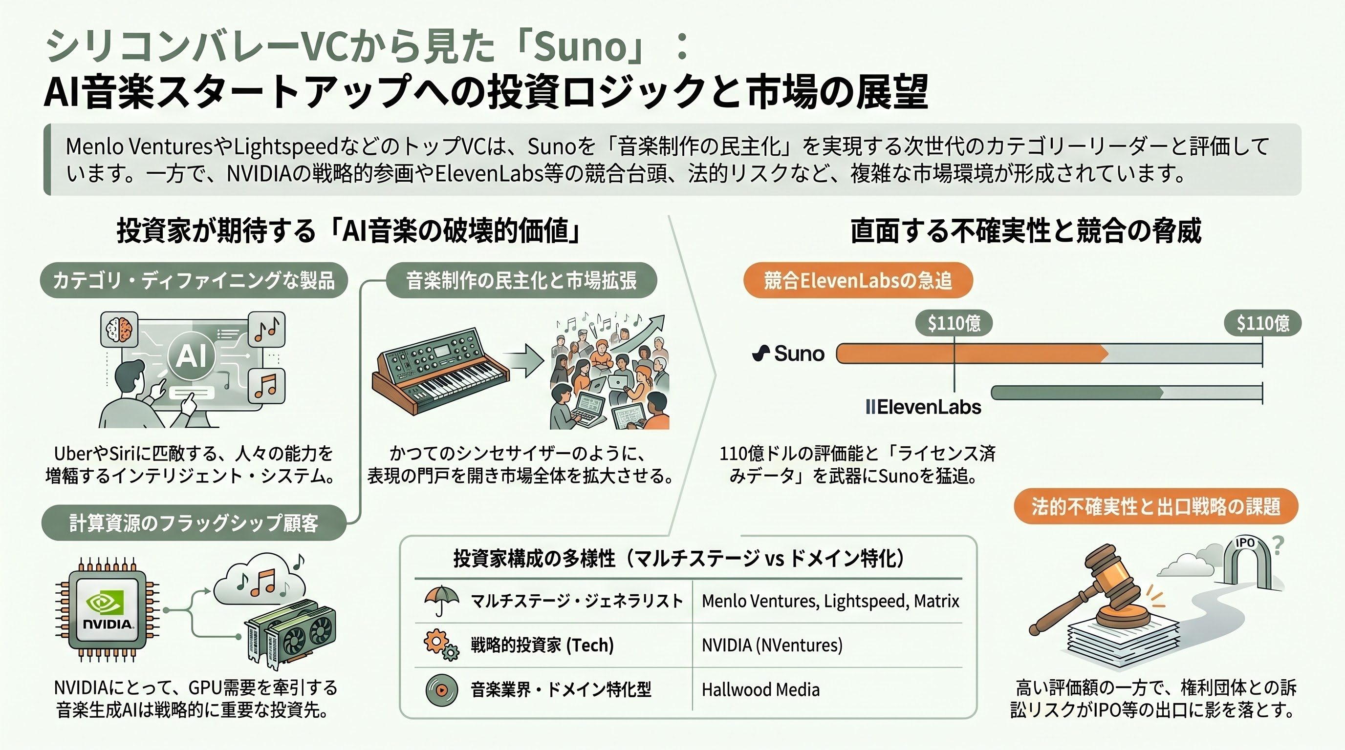 音楽生成AIのトップ、Suno CEO マイキー・シュルマン（Mikey Shulman） - シリコンバレーVCの読み — Menlo、Lightspeed、NVIDIA の温度感 - 章扉
