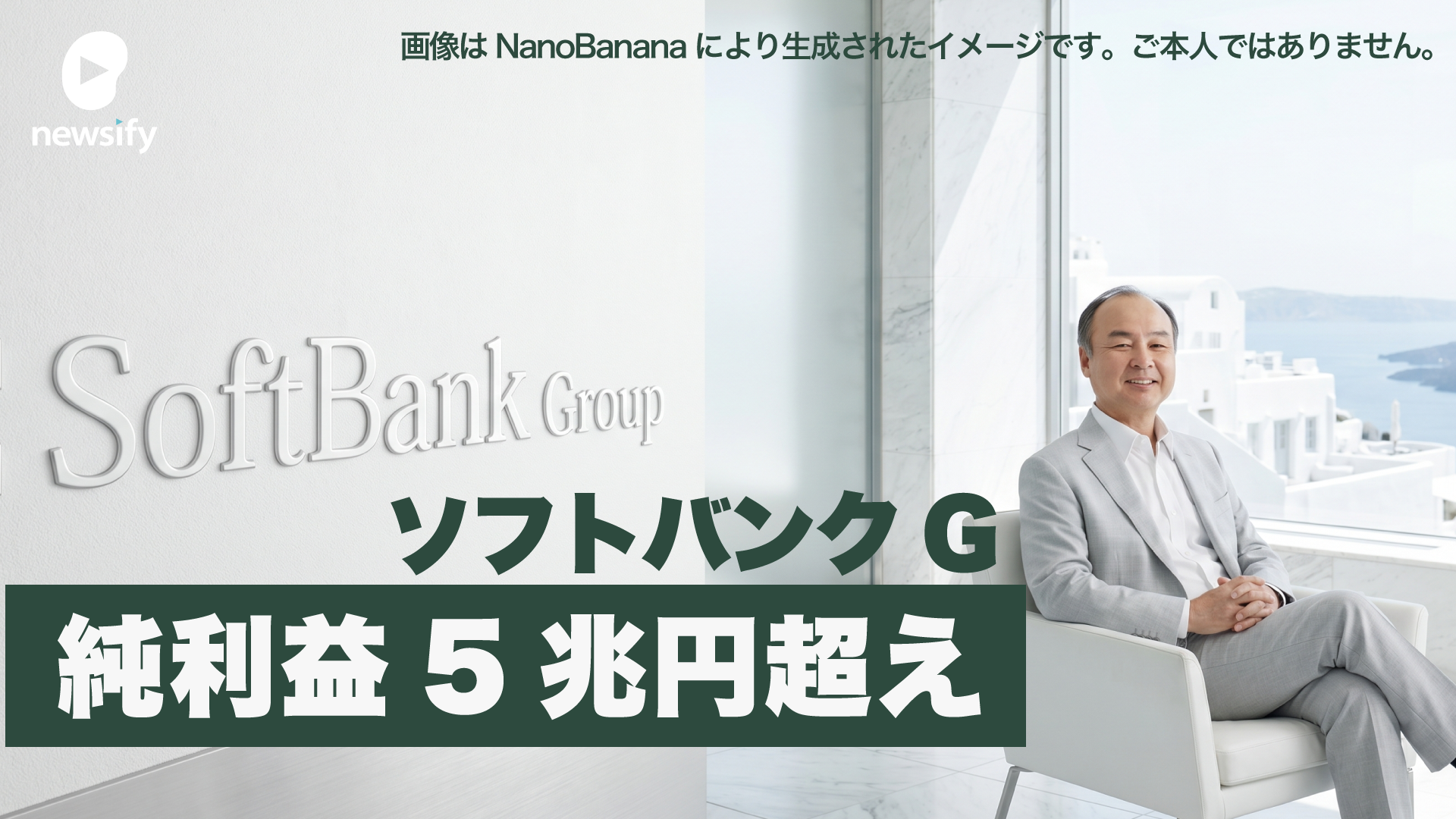 ソフトバンクG（TYO: 9984）、純利益5兆円超え。国内企業で過去最高