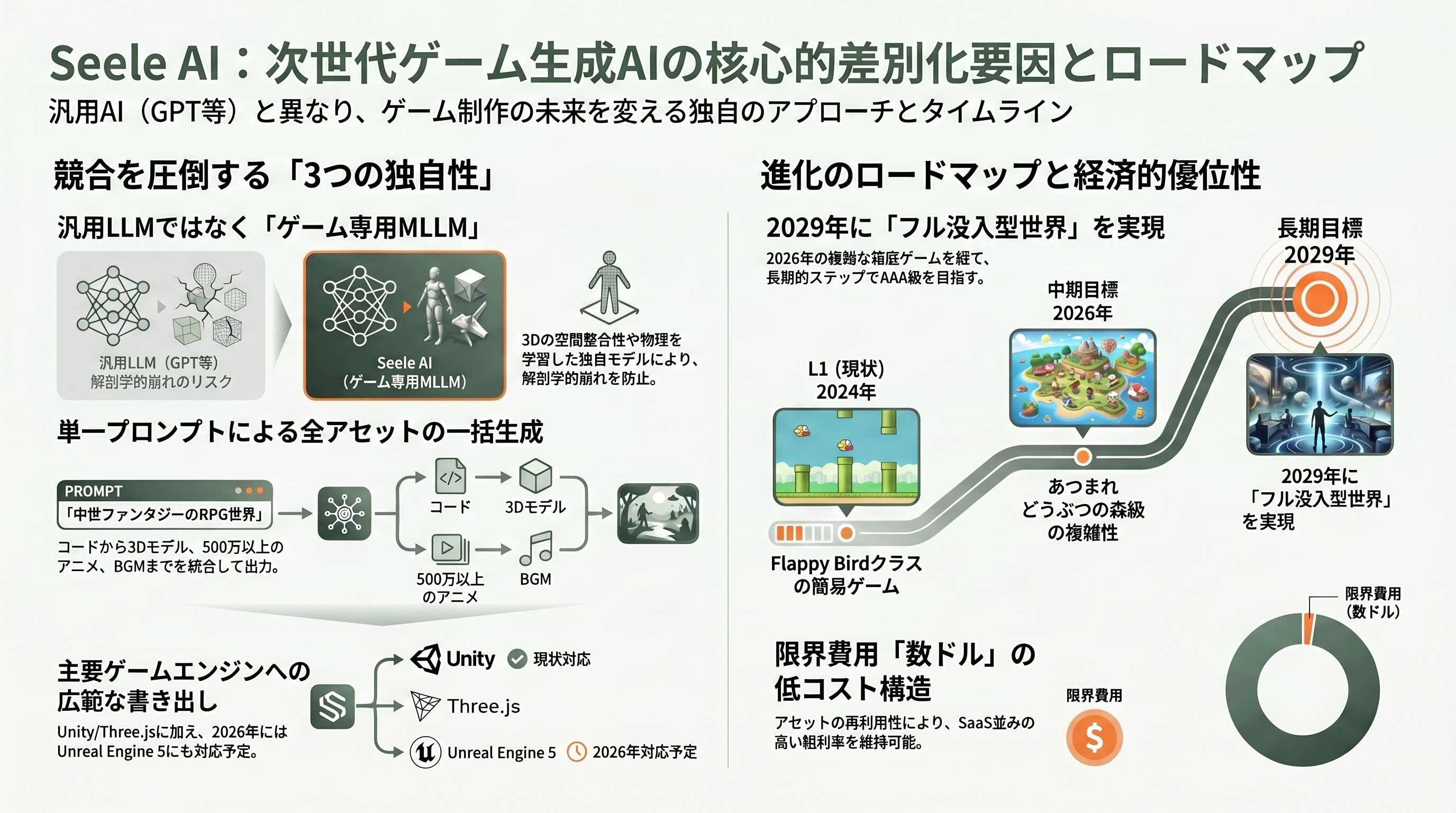 ゲーム開発特化AI「Seele AI」。Alipay PdM、NetEase Cloud Music VP、Tencent GMを歴任した王詩沐（Shimu Wang）CEO - Seele AIは他のAIとどう違うのか：MLLMネイティブ・エンドツーエンド・3エンジン横断の三点セット - 章扉