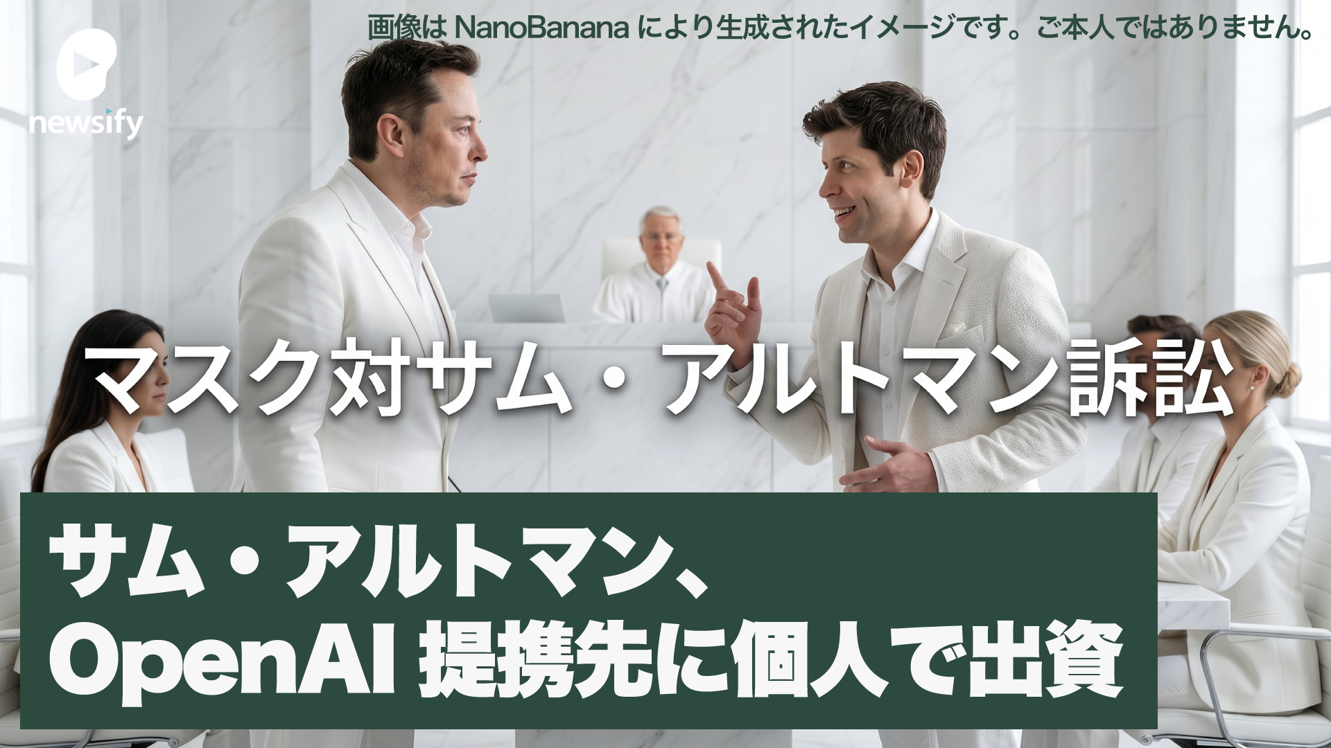 マスク対サムアルトマン訴訟に衝撃の進展。サムがReddit、Stripe、Helion Energy、Cerebras SystemsなどOpenAIの主要提携先に個人的に出資