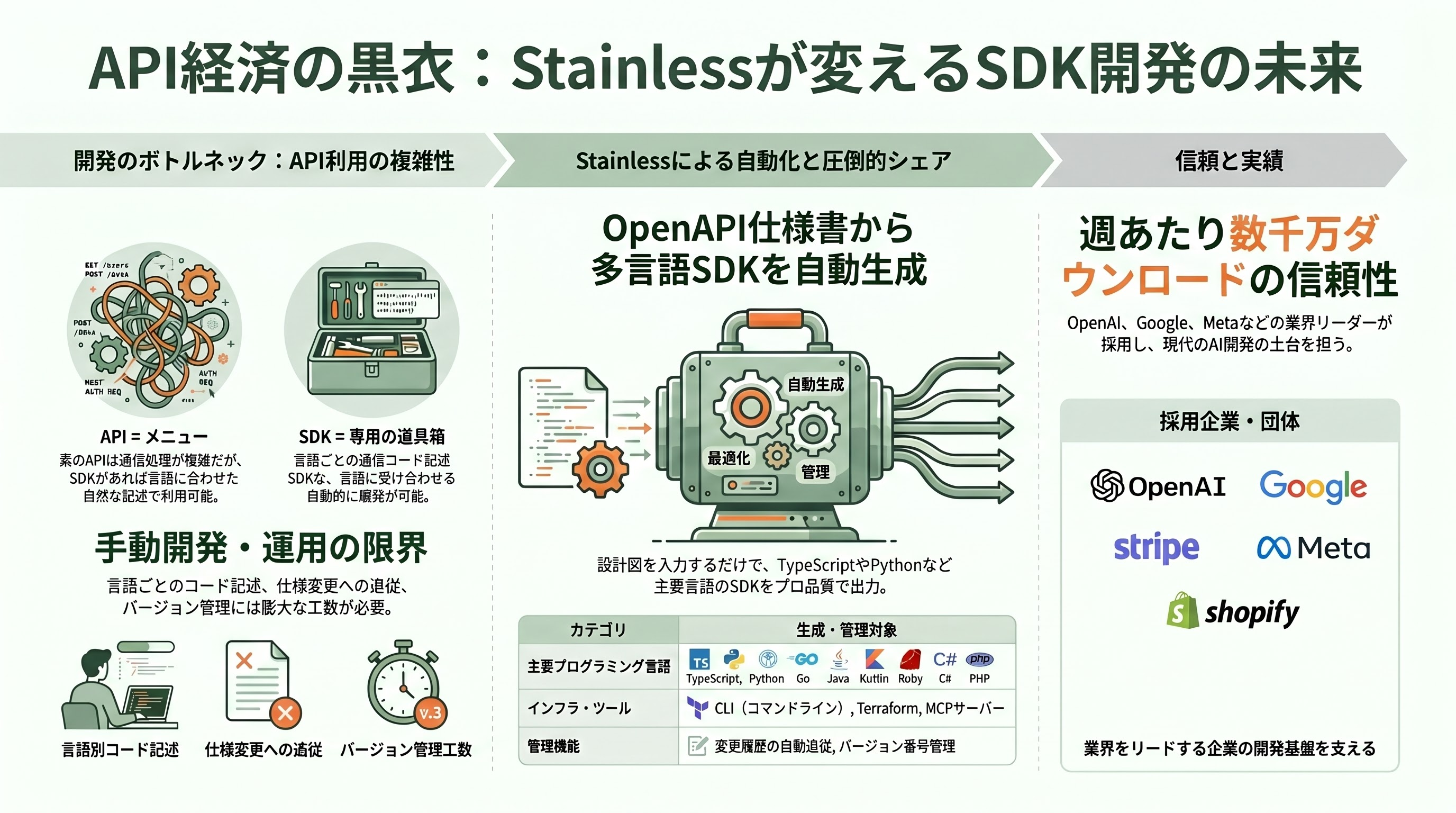 Anthropic、API仕様SDK自動生成のスタンダード、Stainless社買収を発表。CEO Alex Rattray（アレックス・ラトレイ）氏とは - Anthropicによる買収の概要 - 章扉