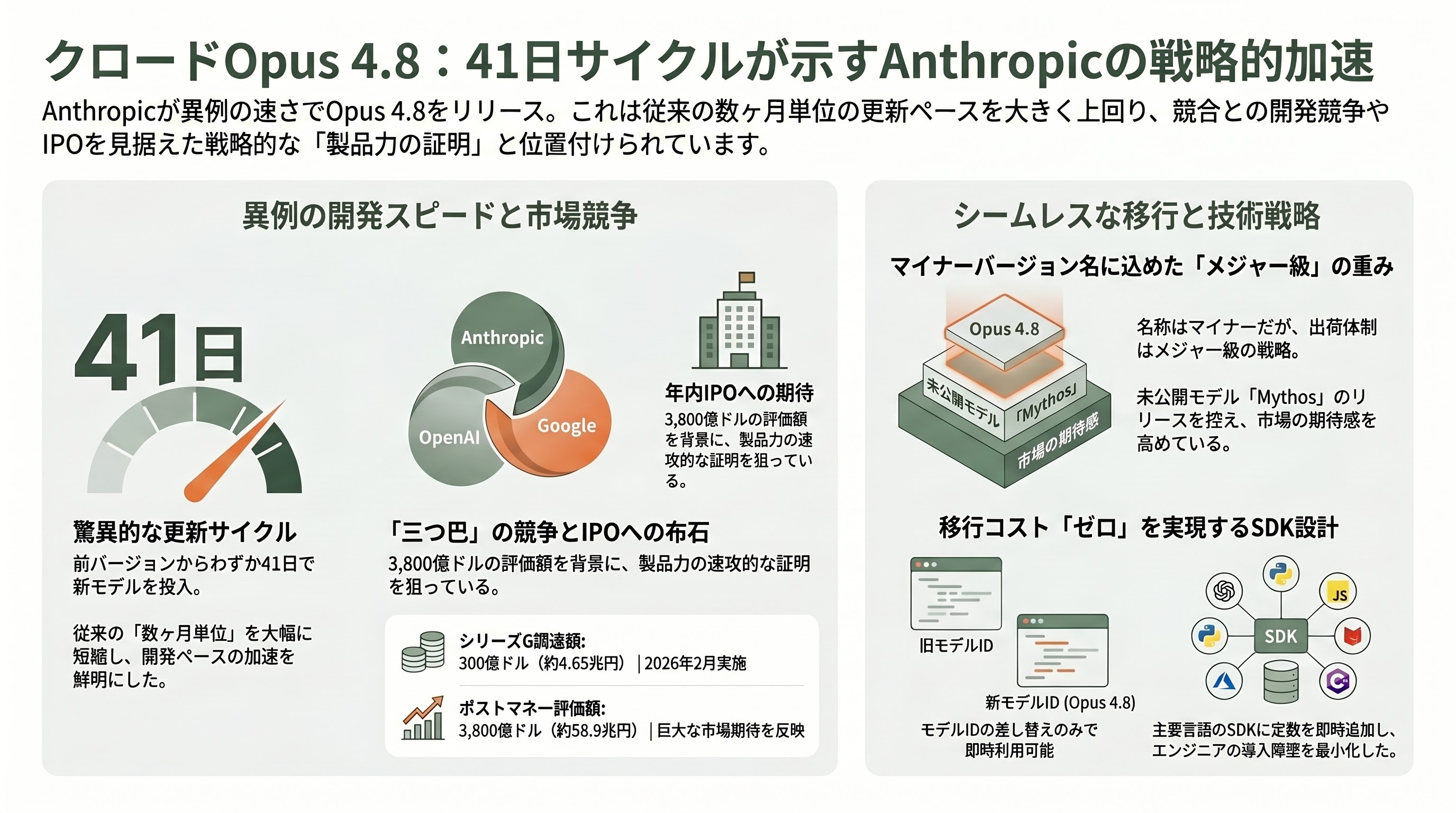 Claude Opus 4.8、正式リリース。価格そのまま。誠実さ(Honesty)の向上、エージェント能力の飛躍、エフォート・コントロール(Effort Control) - 41日サイクルで来た「マイナーバージョン」の重み - 章扉