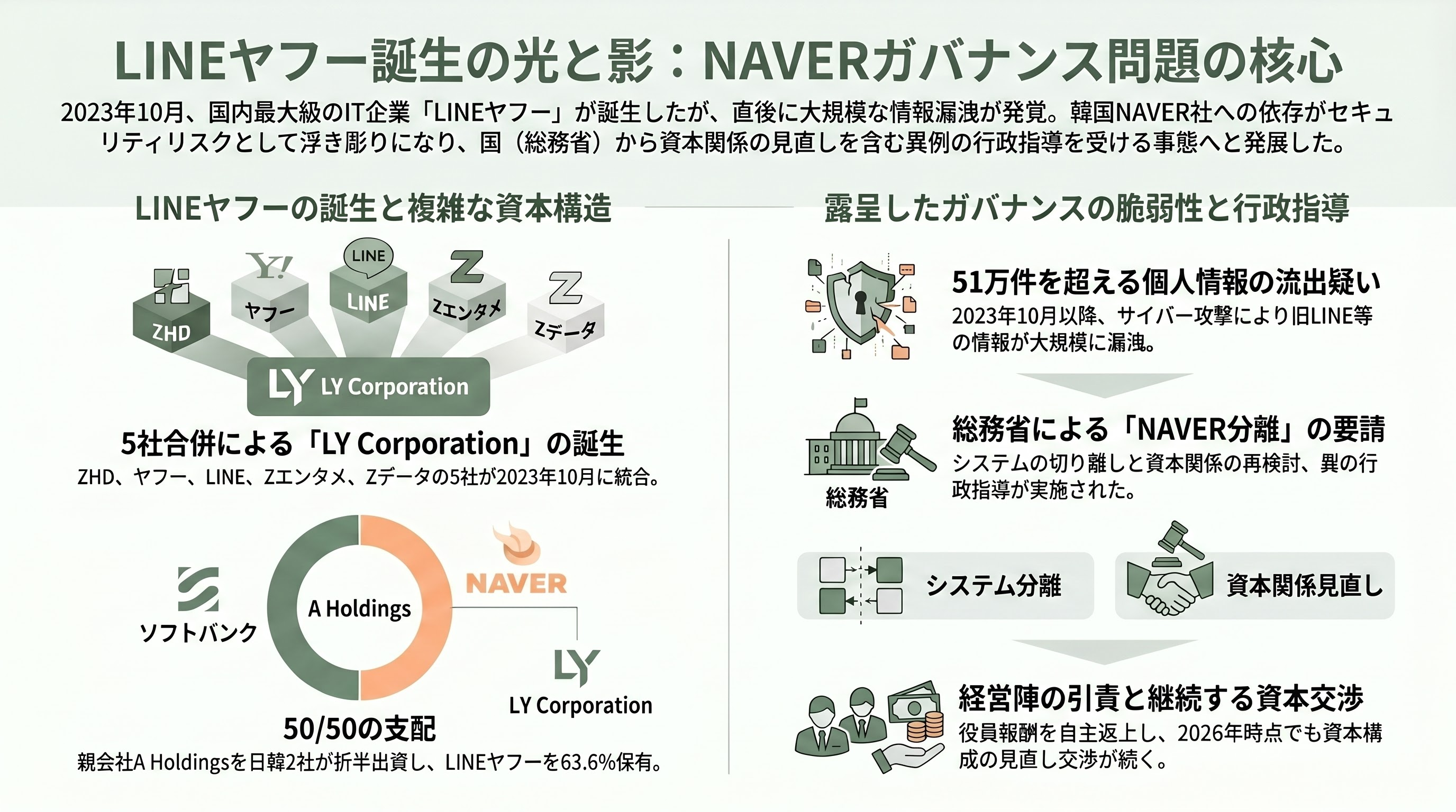 LINEヤフー代表取締役会長 川邊健太郎退任。電脳隊からヤフー。LINEの経営統合、吸収合併。そしてソロプレナーへ - LINEヤフー誕生と影を落としたNAVER問題 - 章扉