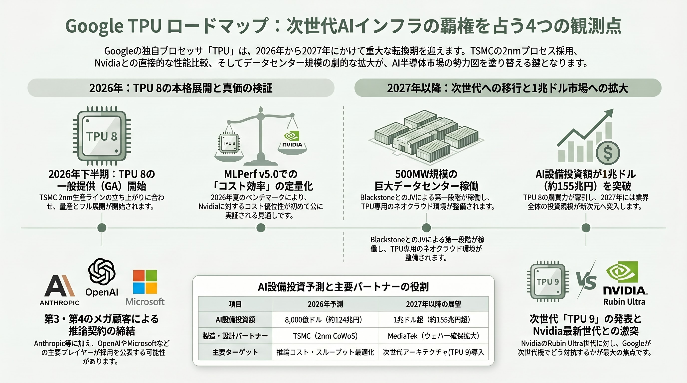 Googleの新型半導体 TPU 8t、TPU 8i - 今後12〜18か月の観測点 - 章扉