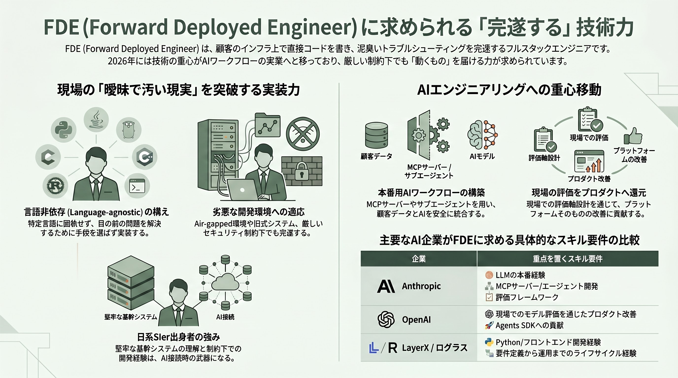 FDEに必要なスキルセット - ハードスキル①――現場で「動くものを作り切る」技術力 - 章扉