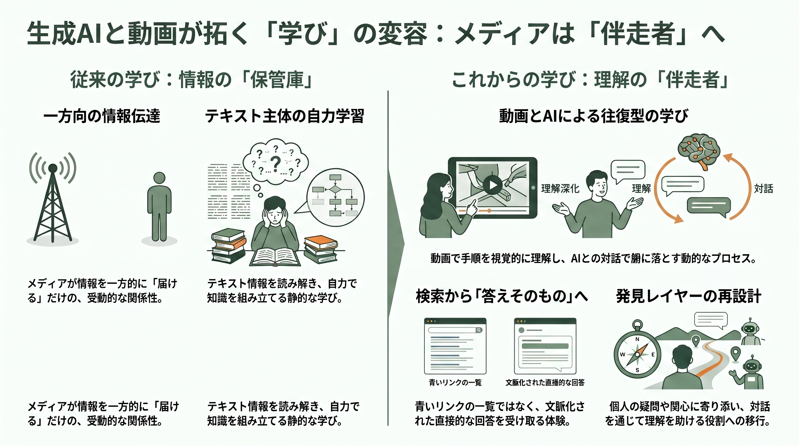 電通メディアイノベーションラボが情報メディア白書2026公開 - 生成AIと動画が変える「学び」——メディアは伴走者へ - 章扉
