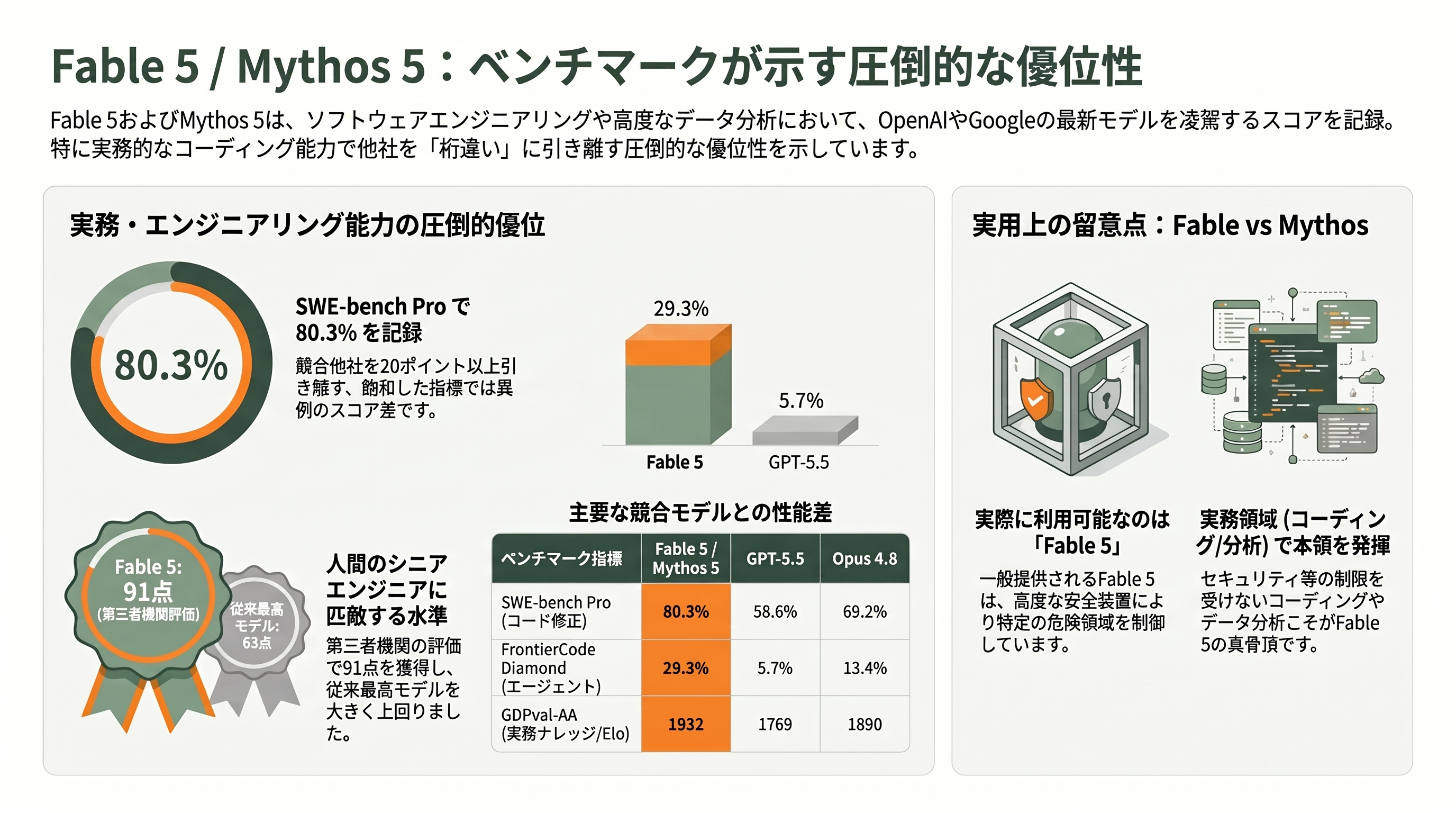 Claude Codeの最新モデル公開。Mythos 5とFable 5とは - ベンチマークの圧倒的優位性 - 章扉