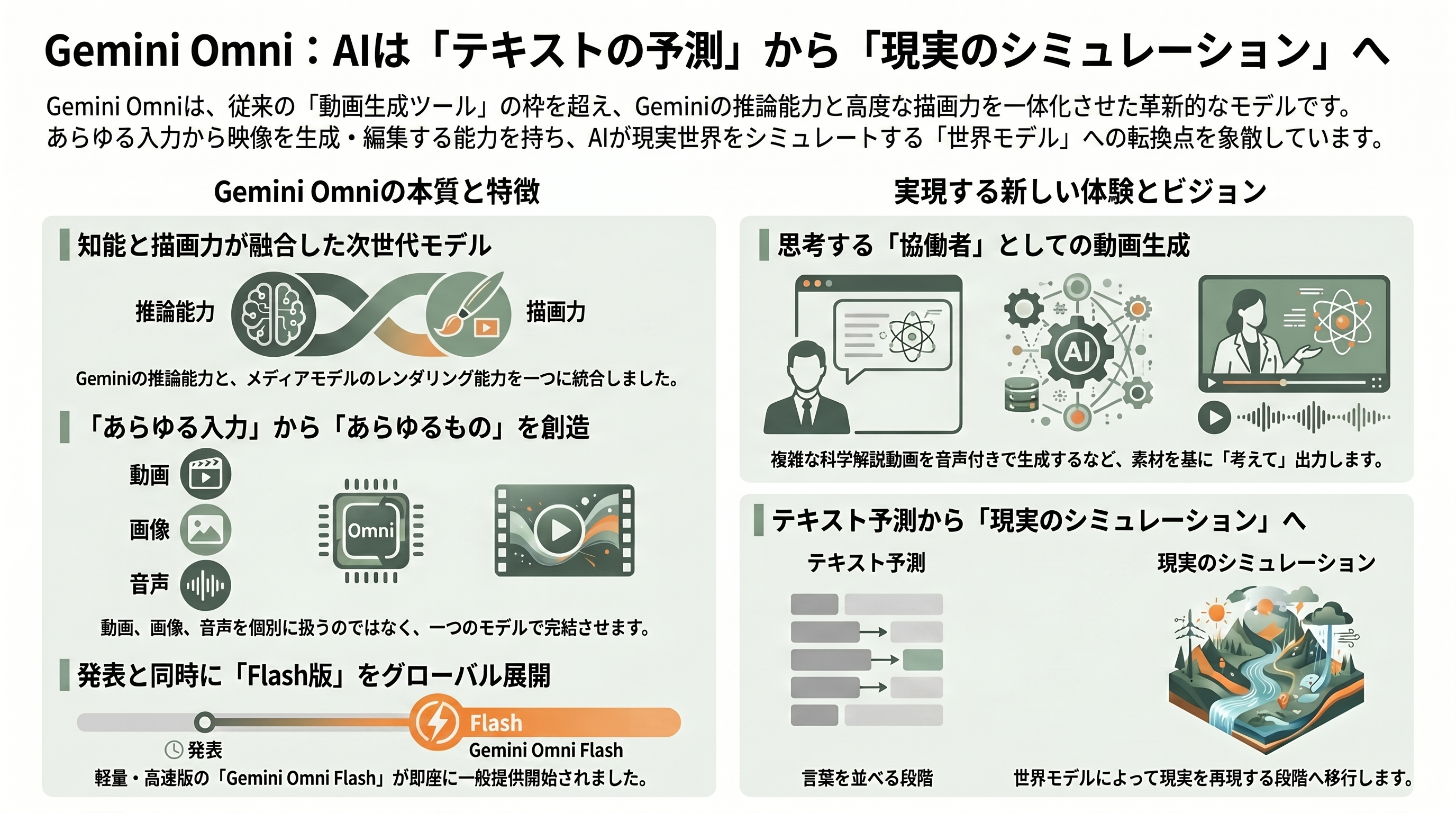 Gemini Omni（ジェミニ・オムニ）の全て - Gemini Omni とは何か ―― I/O 2026 が示した「Veo の次」 - 章扉
