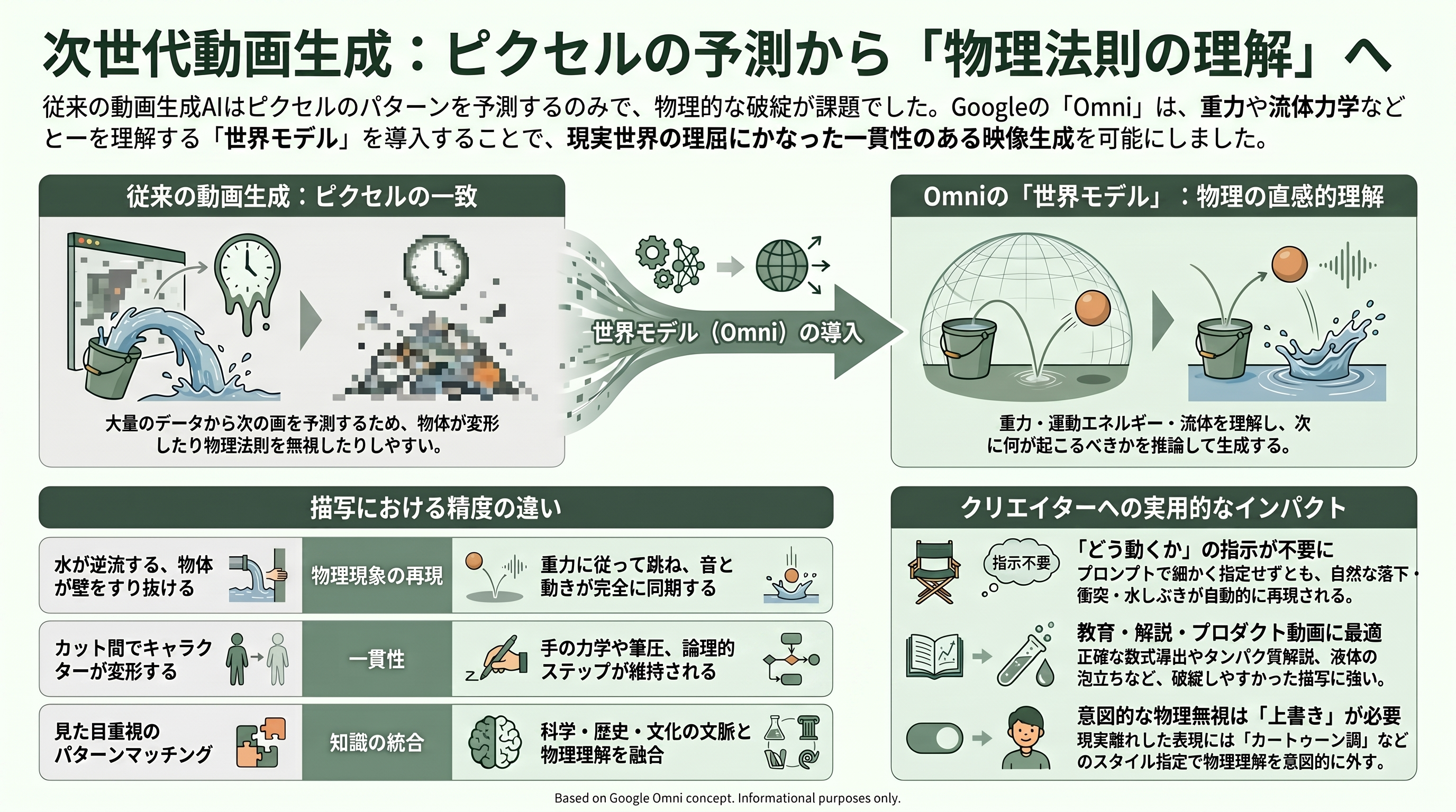 Gemini Omni（ジェミニ・オムニ）の全て - 物理エンジン・インテリジェンス ―― 「世界モデル」が映像の常識を変える - 章扉