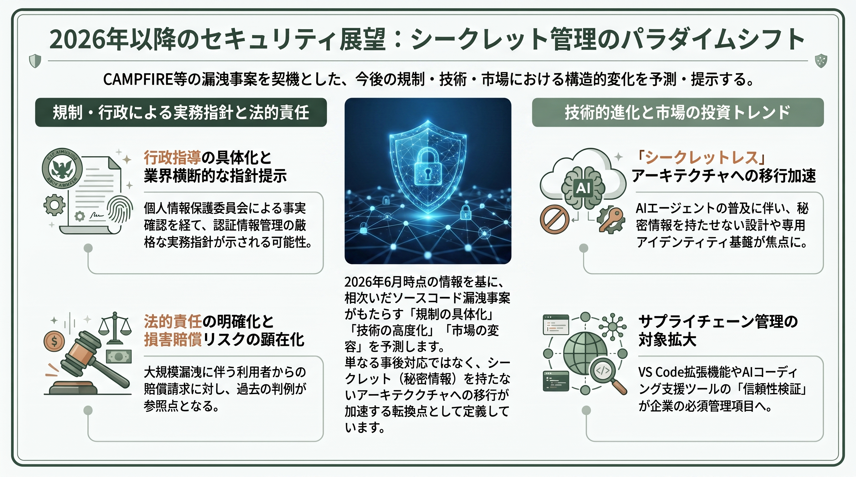 CAMPFIRE、従業員のGitHub認証情報漏洩から不正アクセス。最大22.5万件個人情報が漏洩 - 今後の見通し——いつ、何が動くか - 章扉