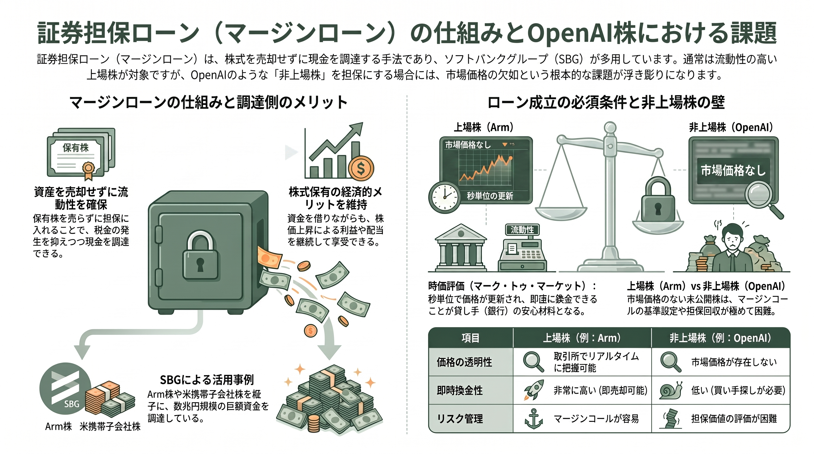 ソフトバンクG、OpenAI株を担保にした資金調達に失敗。Bloombergが報道 - 「OpenAI株を担保にした資金調達」とは何か——証券担保ローン/マージンローンの基礎 - 章扉