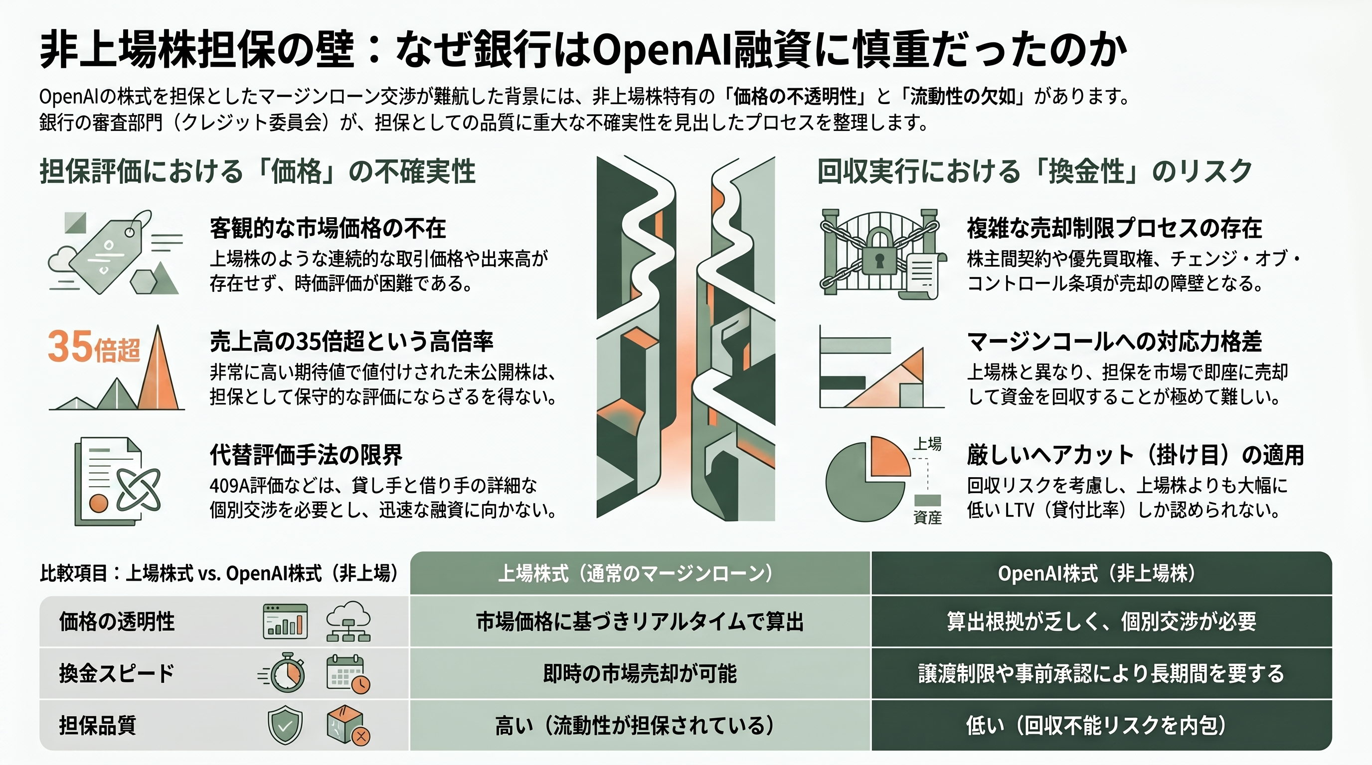 ソフトバンクG、OpenAI株を担保にした資金調達に失敗。Bloombergが報道 - 銀行が引いた本当の理由——「値段の付かない担保」という難題 - 章扉