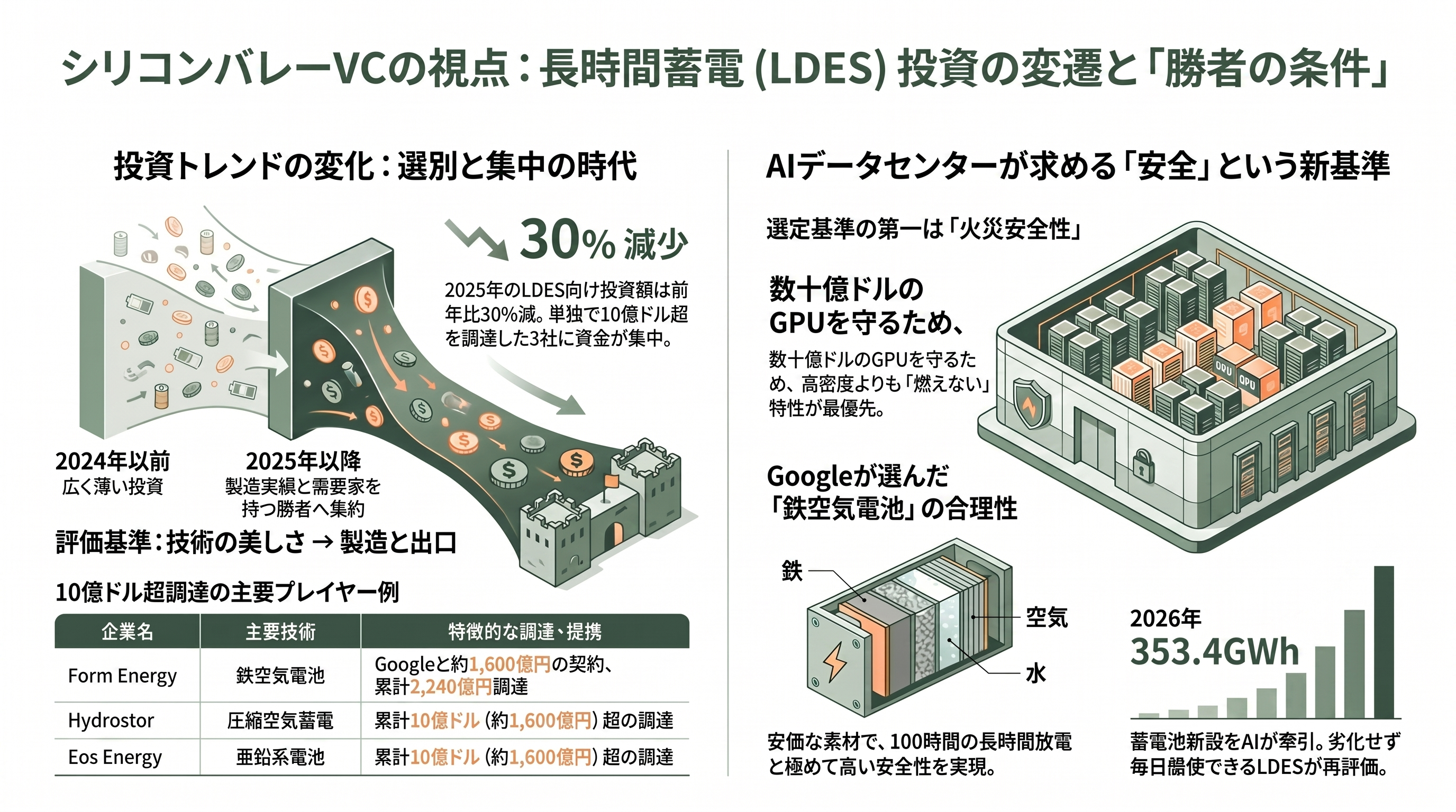 住友電工が世界に先行、燃えない・劣化しない・減らないレドックスフロー電池（Redox Flow Battery） - シリコンバレーVCの視点——資金はなぜ「鉄」と「データセンター」へ向かうのか - 章扉