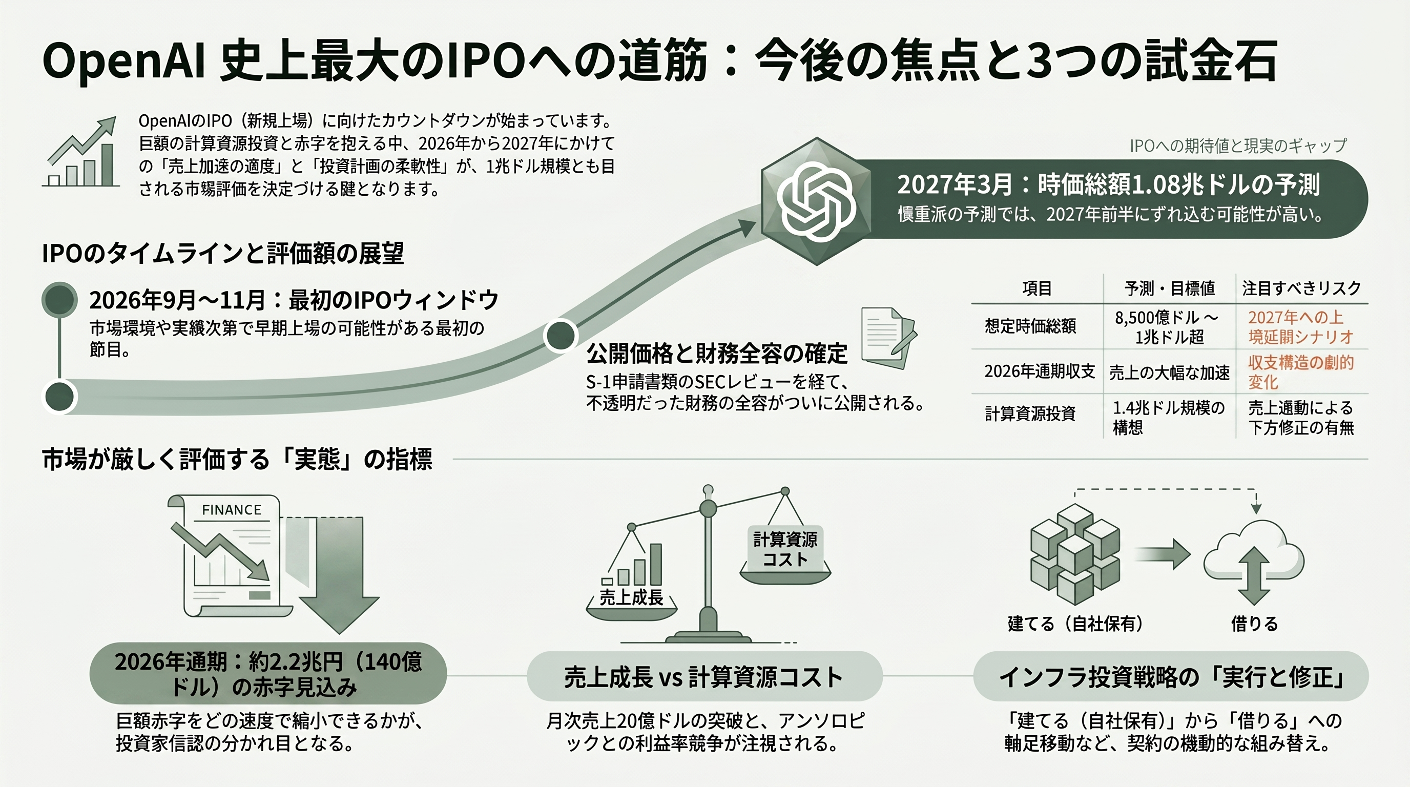 ChatGPT、CodexのOpenAI、最終赤字6.2兆円。フィナンシャル・タイムズなどが報道 - 今後の焦点——いつ、何が動くのか - 章扉