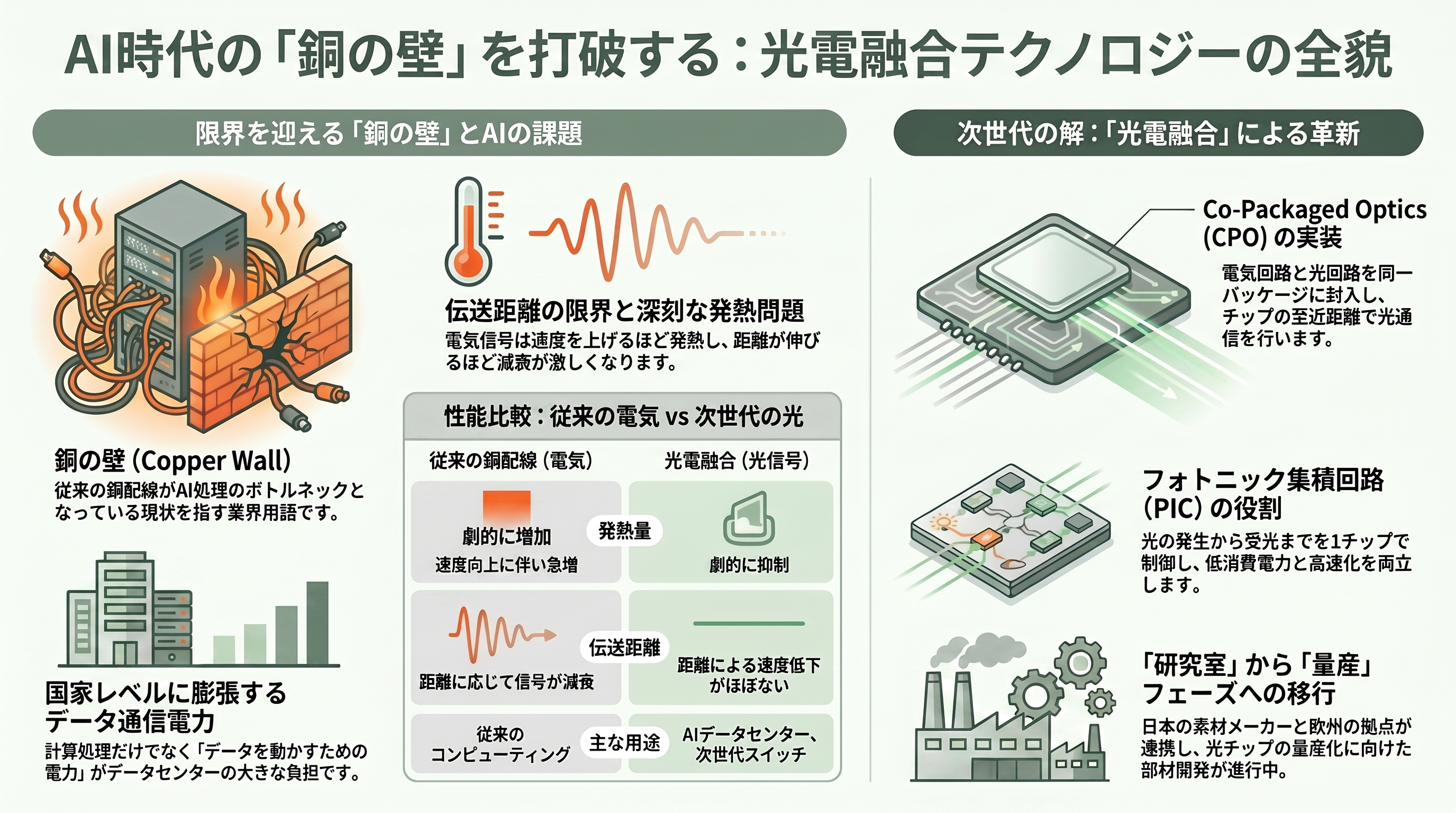 デクセリアルズ（4980）、オランダの研究機関 フォトニック・インテグレーション・テクノロジー・センター（PITC）と光電融合などフォトニクス（光工学）分野で共同研究 - 「電気を光に置き換える」とは何か — 光電融合をやさしく解説 - 章扉