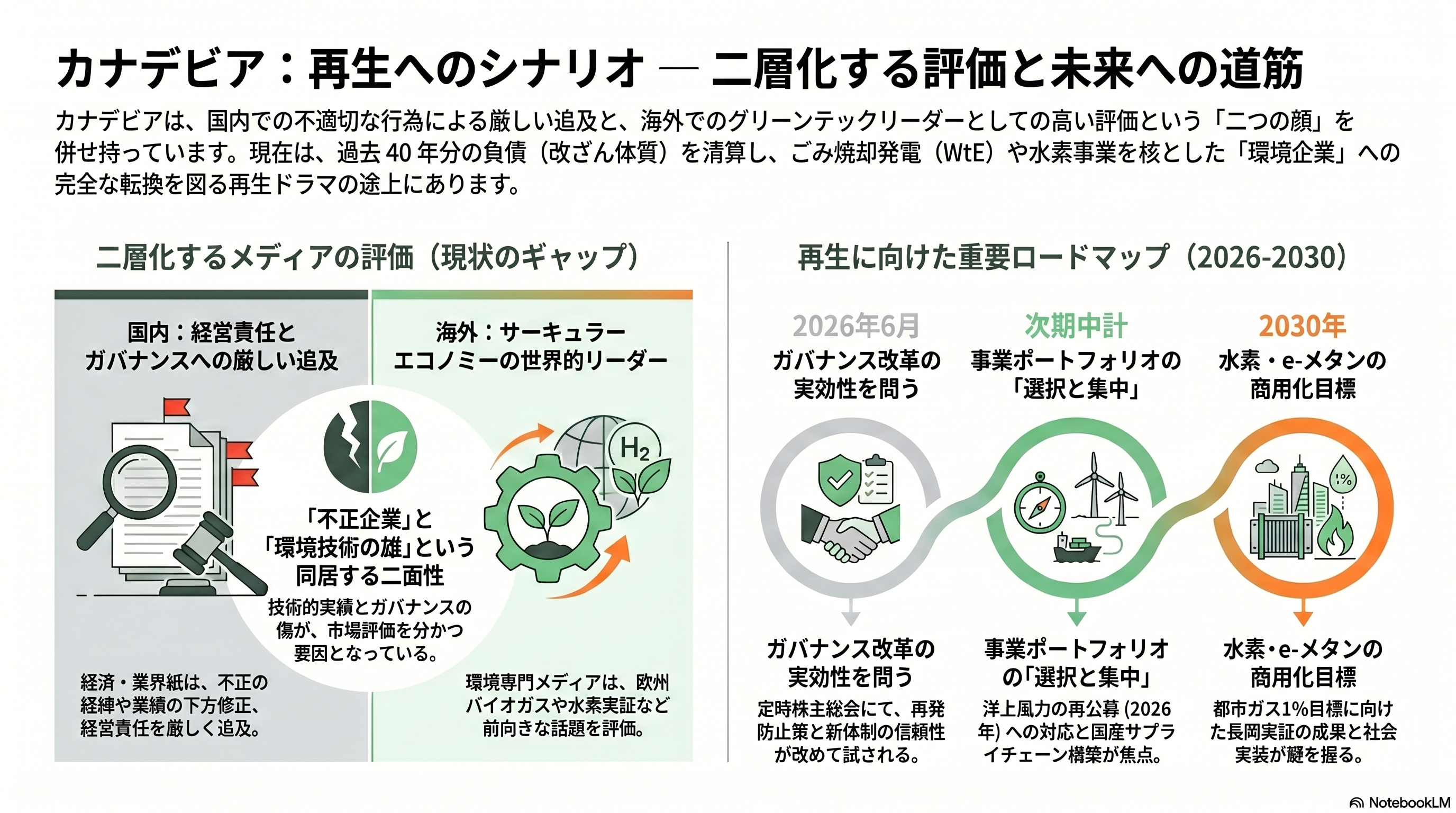 DAZNのW杯CMでもお馴染みカナデビア(旧日立造船)とは。洋上風力、ゴミ焼却発電。日立グループ離脱からガバナンスの立て直し - 各紙はどう報じ、次に何が起きるか - 章扉