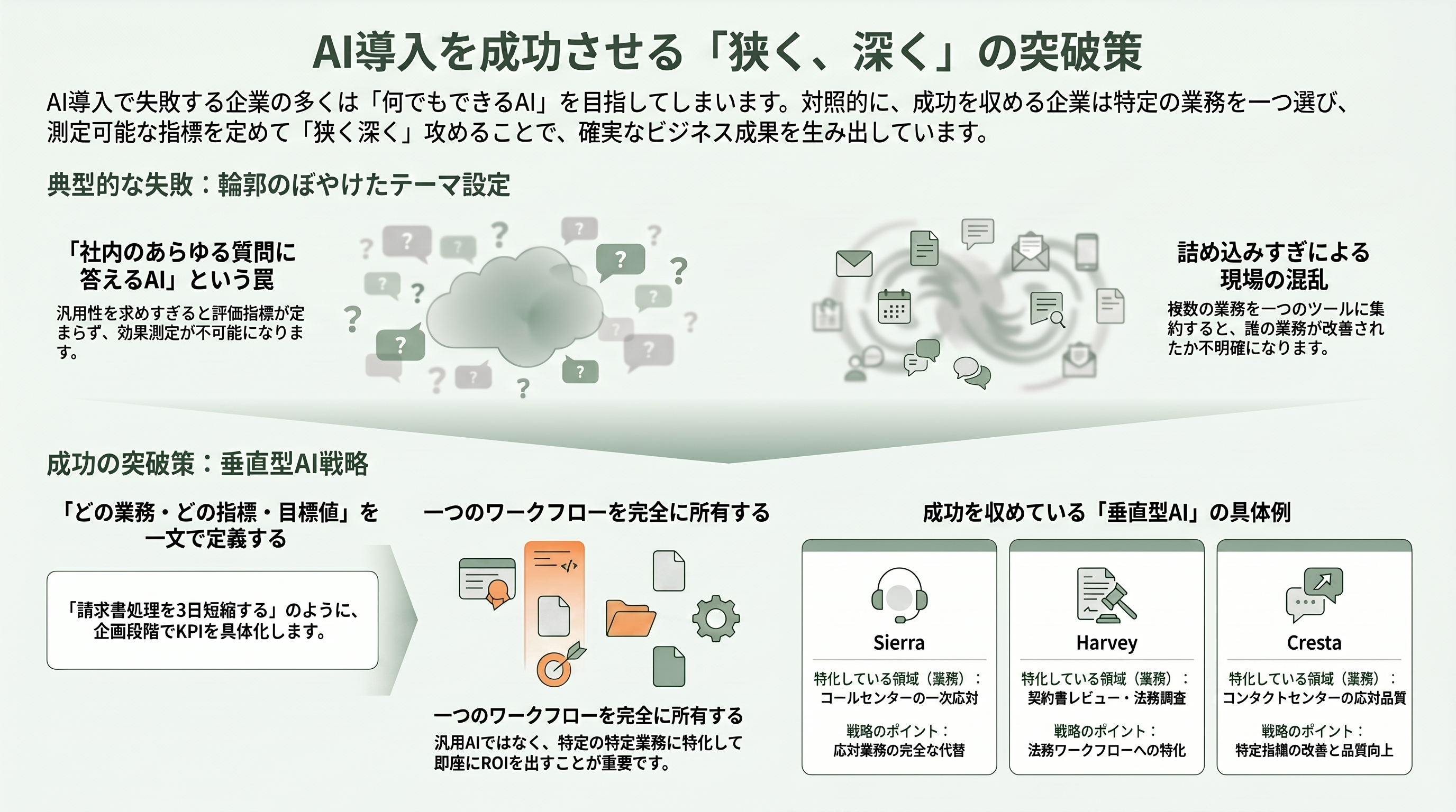 PoCの壁とそれを乗り越える方法 - 第一の突破策——ビジネス課題から始め、狭く深く攻める - 章扉