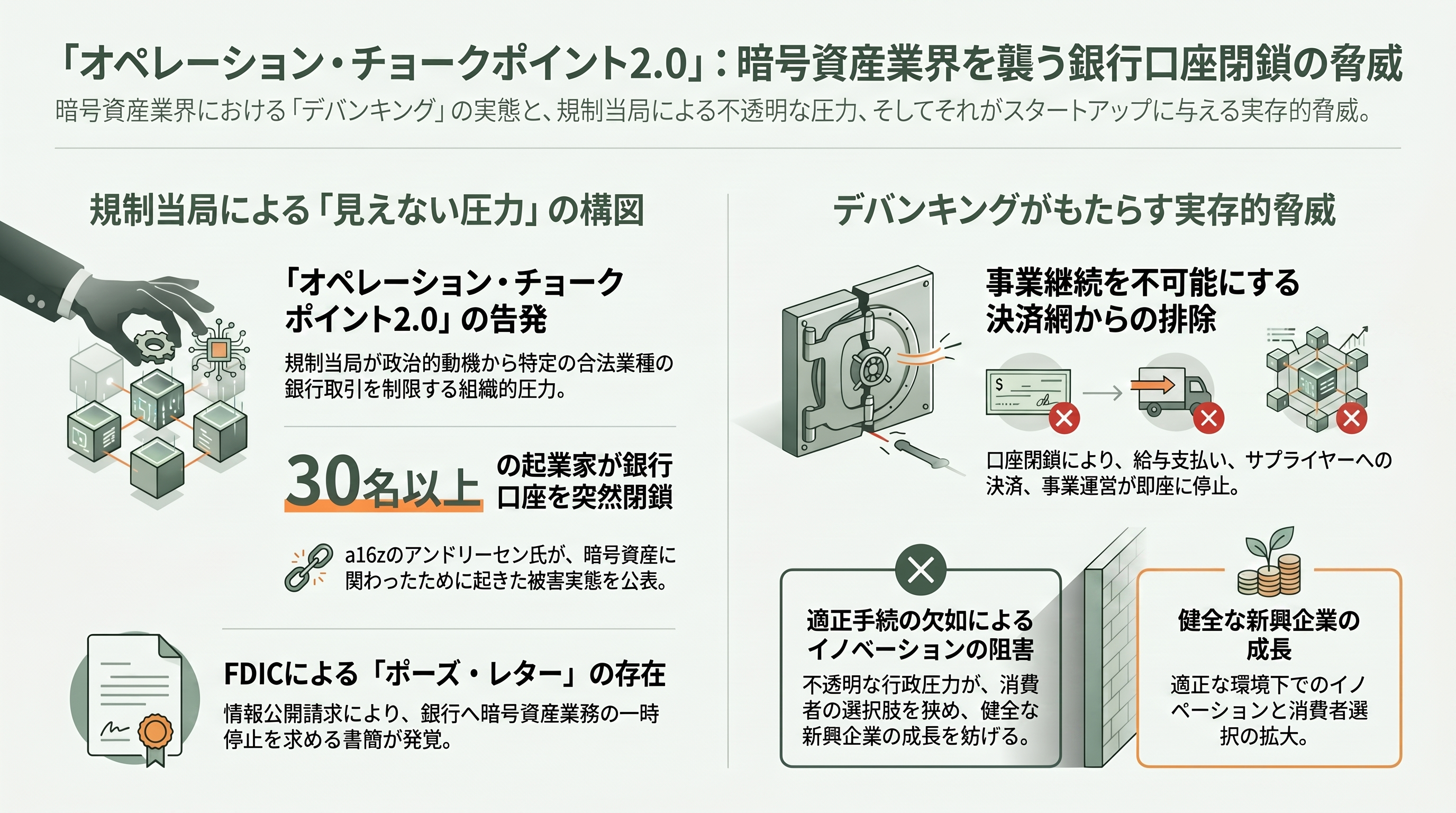 米通貨監督庁（OCC）、デバンキングに関する調査結果を数週以内に発表 - シリコンバレーが火をつけた――チョークポイント2.0とVCの告発 - 章扉