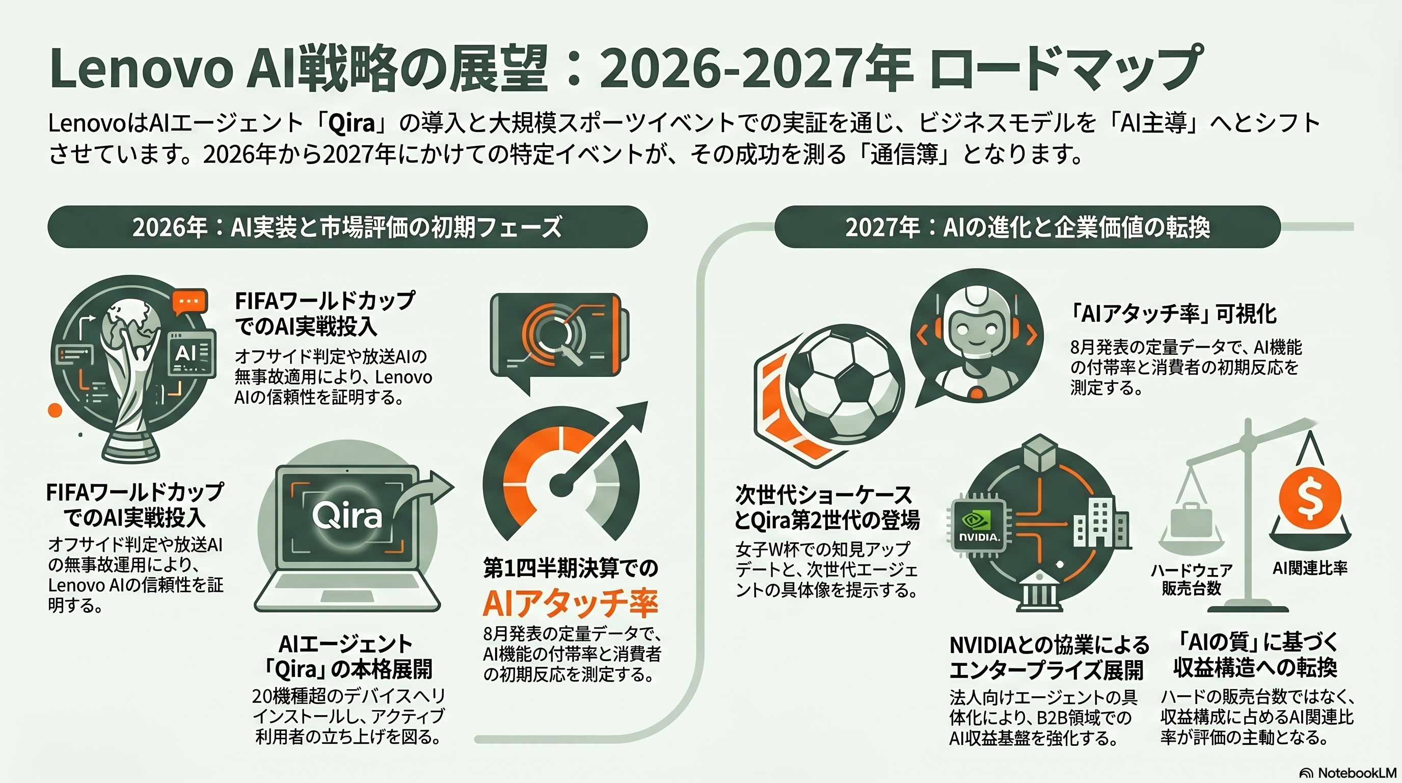 FIFA World Cup 2026オフィシャル・パートナー、LenovoのAI事業の全体像とパーソナルAIエージェントQira（キラ） - 今後の展望——いつ、何が計測されるか - 章扉