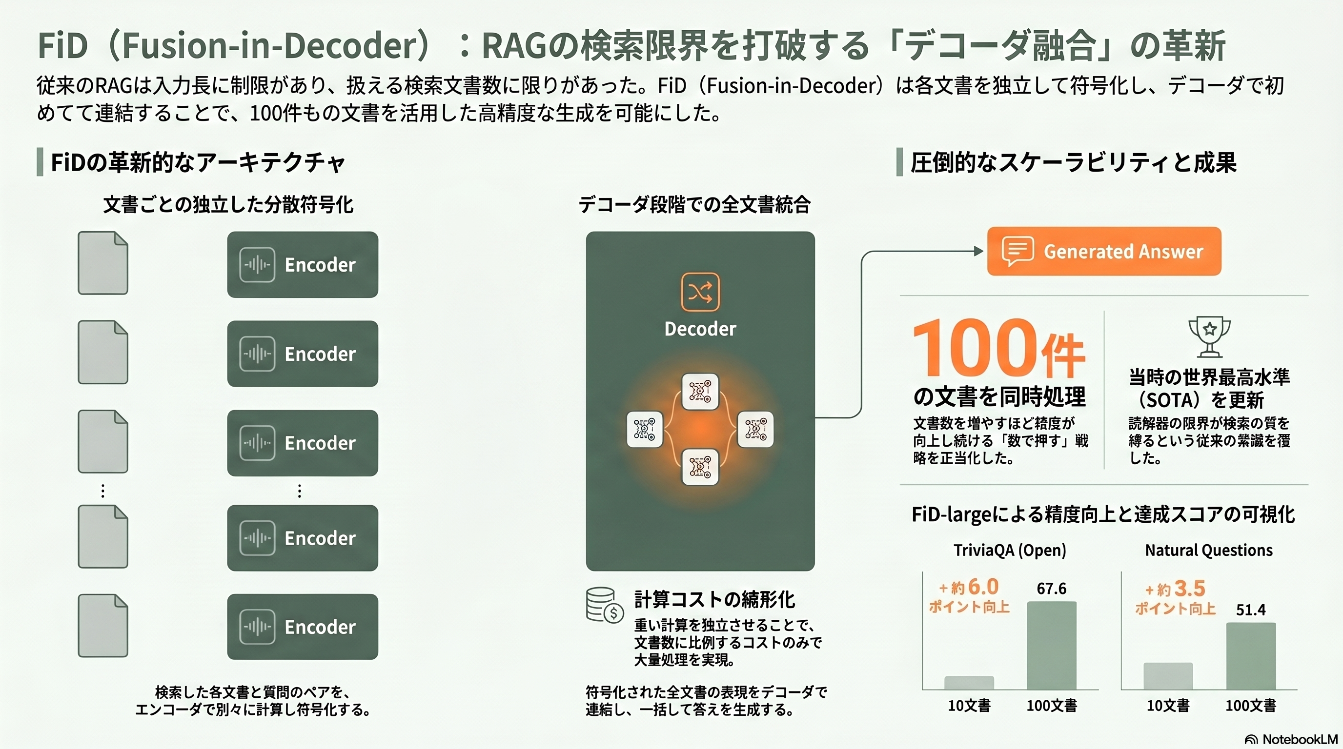 15の論文が紡ぐRAGの発展 - 第6章 2021年 FiD — 検索文をデコーダで束ねて「数」で勝負する - 章扉