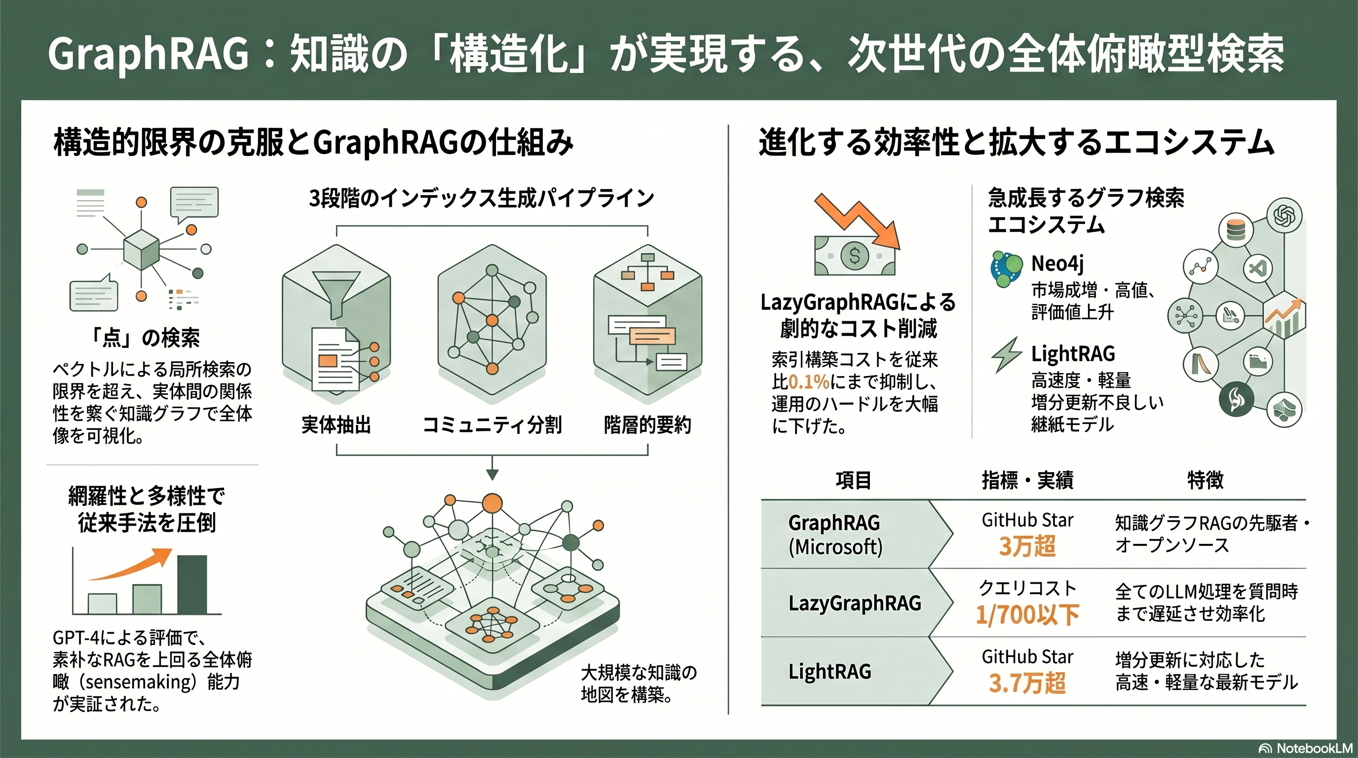 15の論文が紡ぐRAGの発展 - 第15章 2024年 GraphRAG — 知識グラフで「全体像」を問う - 章扉