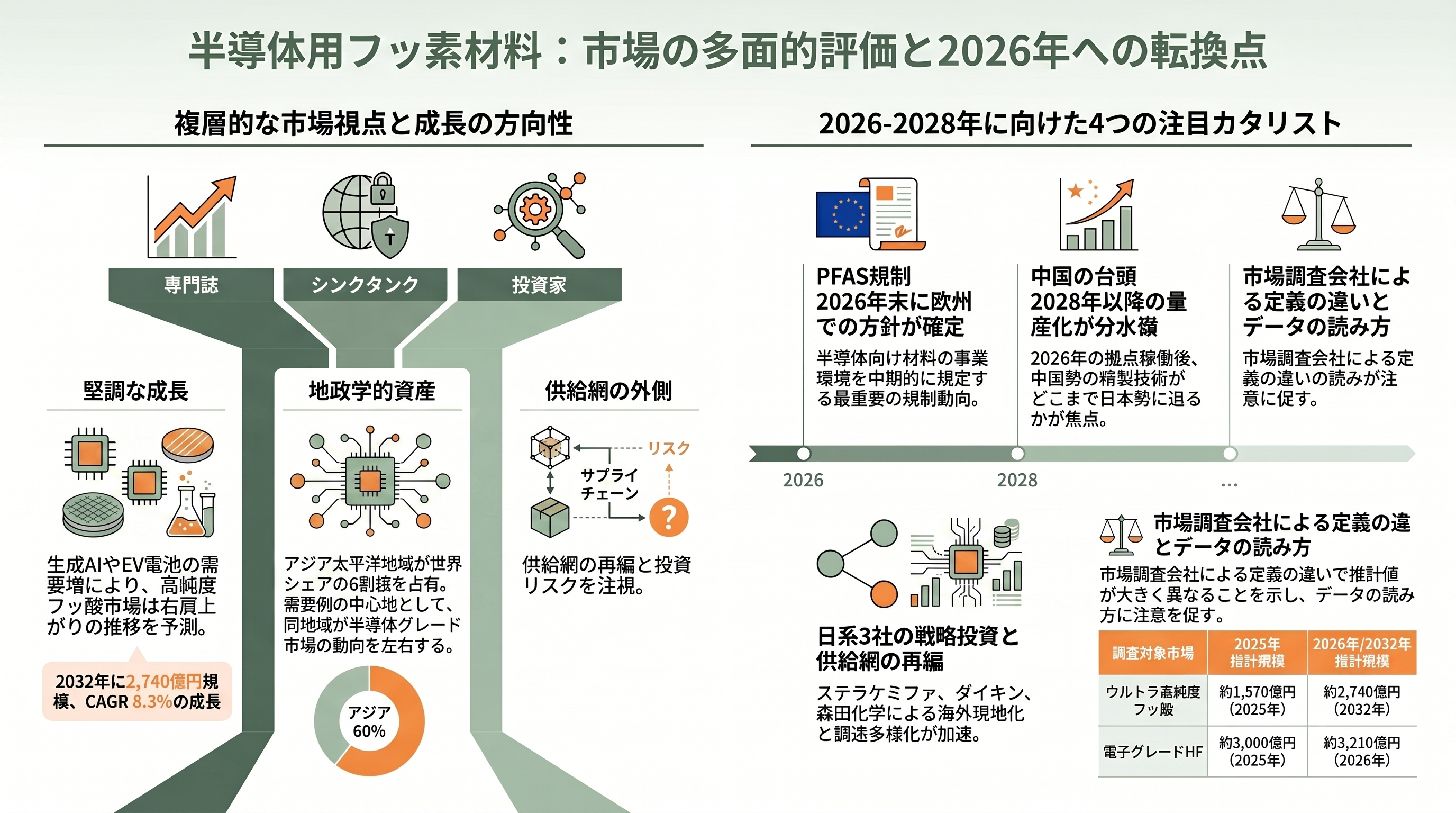 半導体向け高純度フッ酸。ステラケミファ（4109）、ダイキン（6367）、森田化学 - 各紙・VC・アナリストはどう報じているか、次に何が動くか - 章扉
