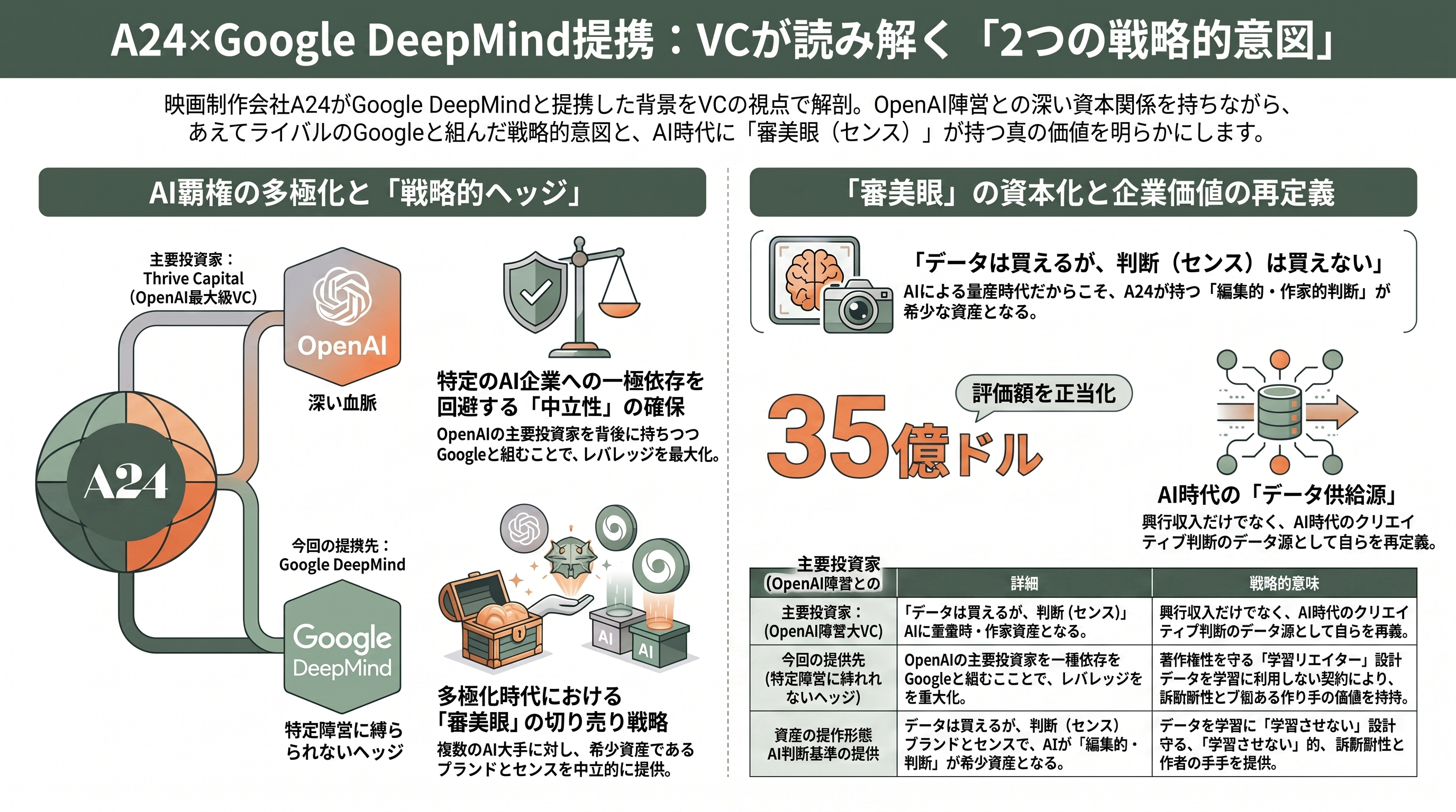 Google、映画制作のA24に7,500万ドル(121億円)の出資。研究提携、映画制作AIツールを共同開発へ - シリコンバレーのVCは、この一手をどう読むか - 章扉
