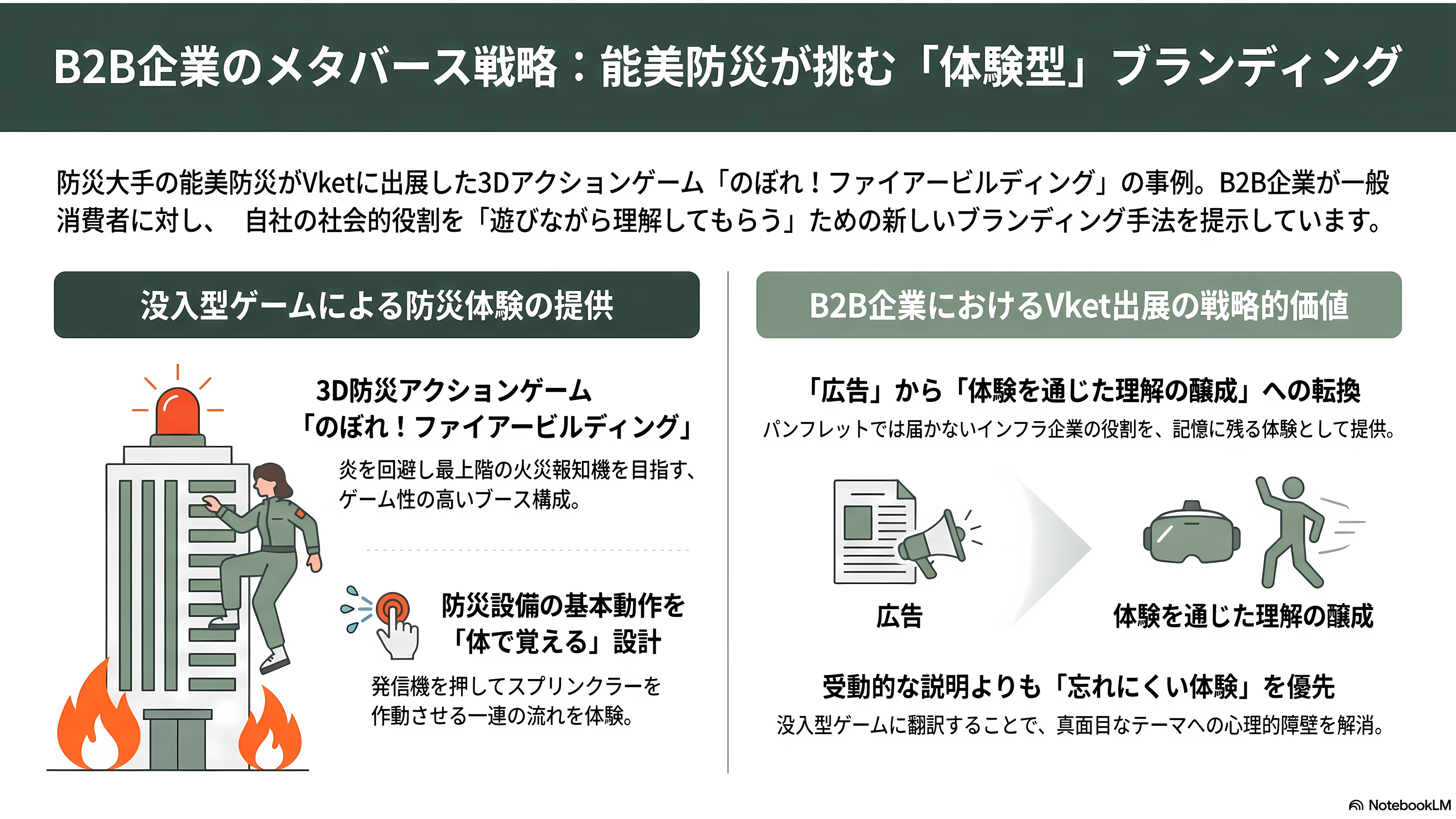 今年も開催、バーチャルマーケット（Vket）2026。文科省、富士急、能美防災、AlphaTheta、洋服の青山、サントリーなど出展 - 能美防災──防災をアクションゲームに、「のぼれ！ファイアービルディング」 - 章扉