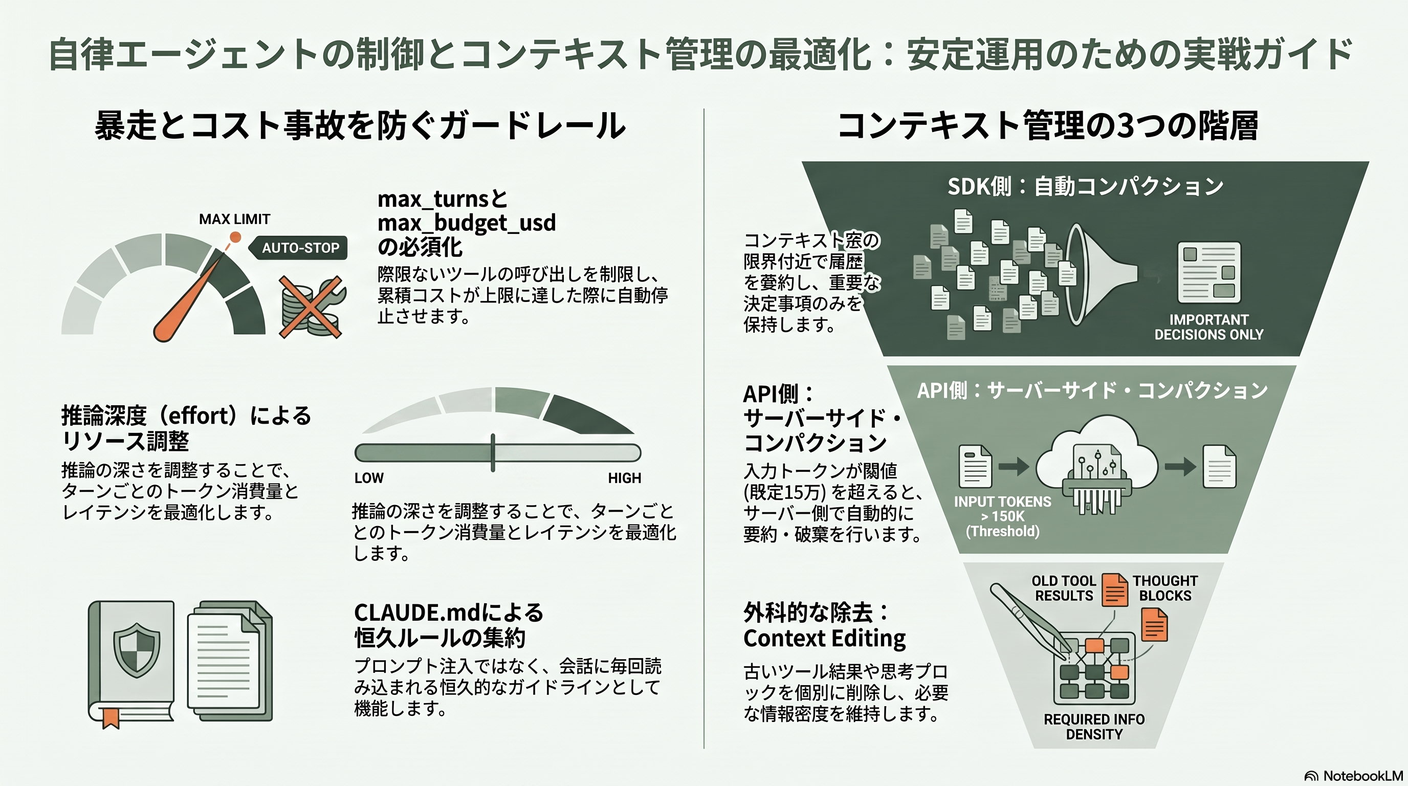 徹底解剖、Claude Agent SDK(旧称:Claude Code SDK)の機能詳細 - コンテキスト&ループ制御(自律エージェントループ、自動コンテキスト圧縮、ガードレール設定) - 章扉