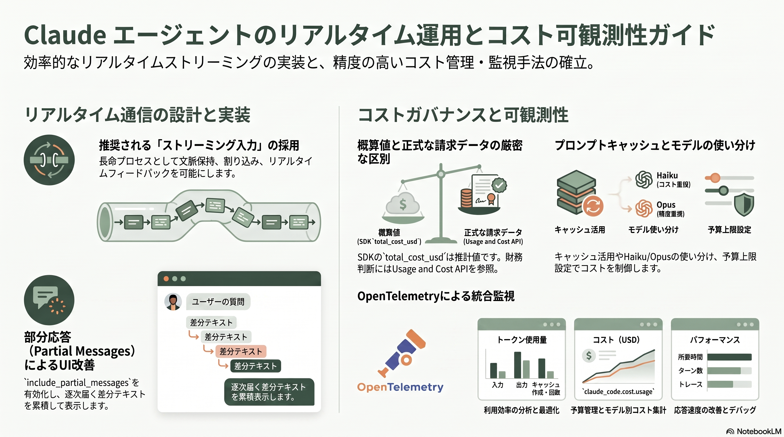 徹底解剖、Claude Agent SDK(旧称:Claude Code SDK)の機能詳細 - 運用・可観測性(Observability)3 リアルタイムストリーミング&コスト追跡 - 章扉