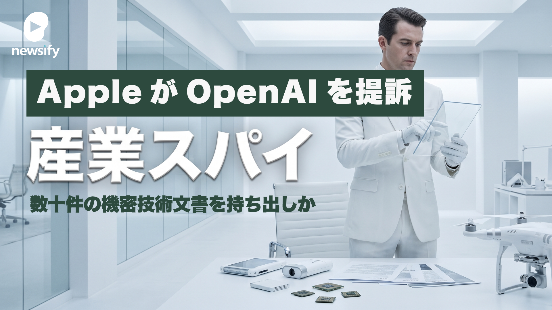 Appleが産業スパイ疑惑でOpenAIを提訴。数十件の機密技術文書を持ち出し、採用面接に機密情報を持ち出すよう指示か
