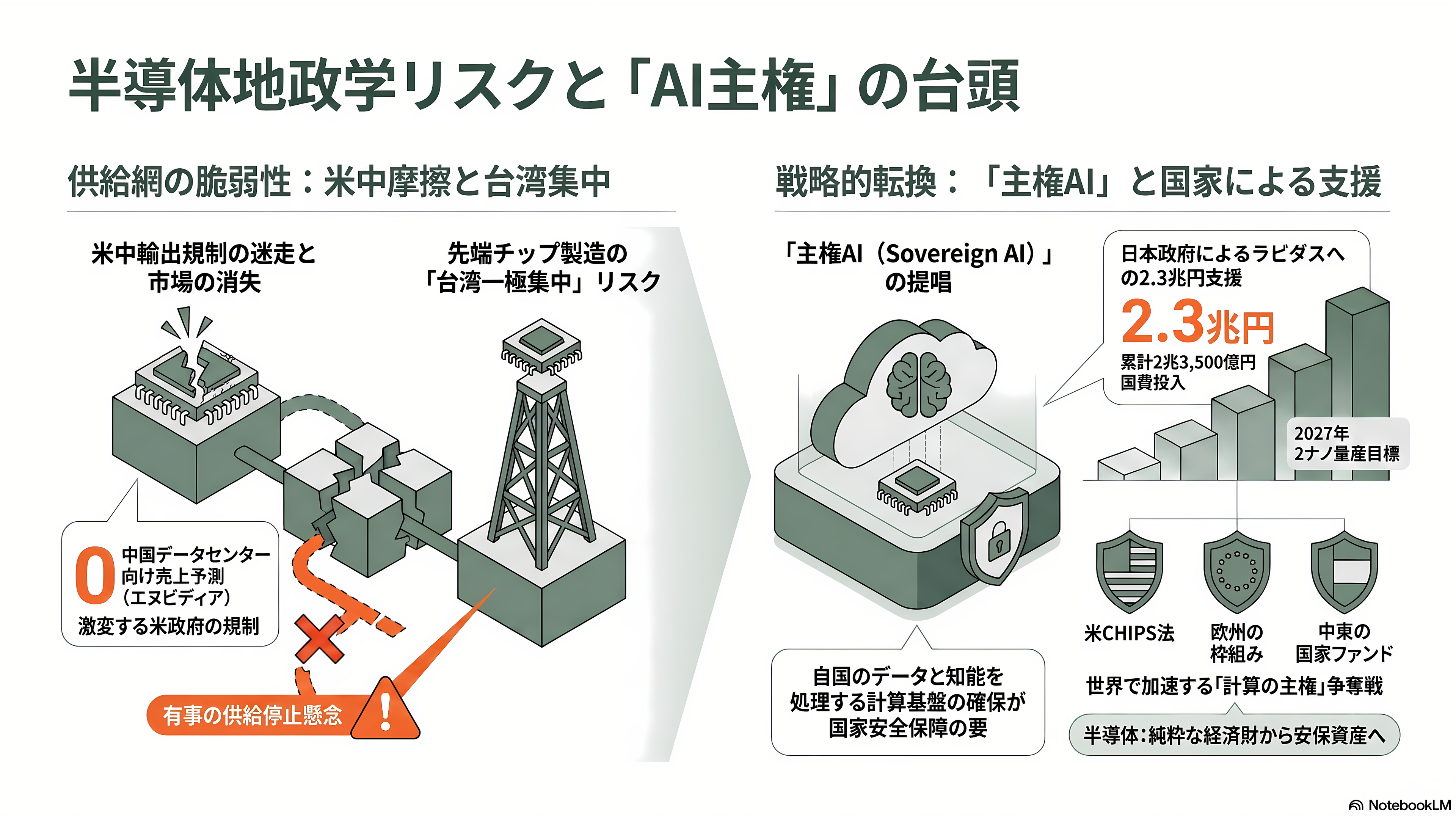 超大型の世界的な成長局面、半導体スーパーサイクルとは。その仕組みとリスク - 地政学リスク──米中対立と台湾集中 - 章扉