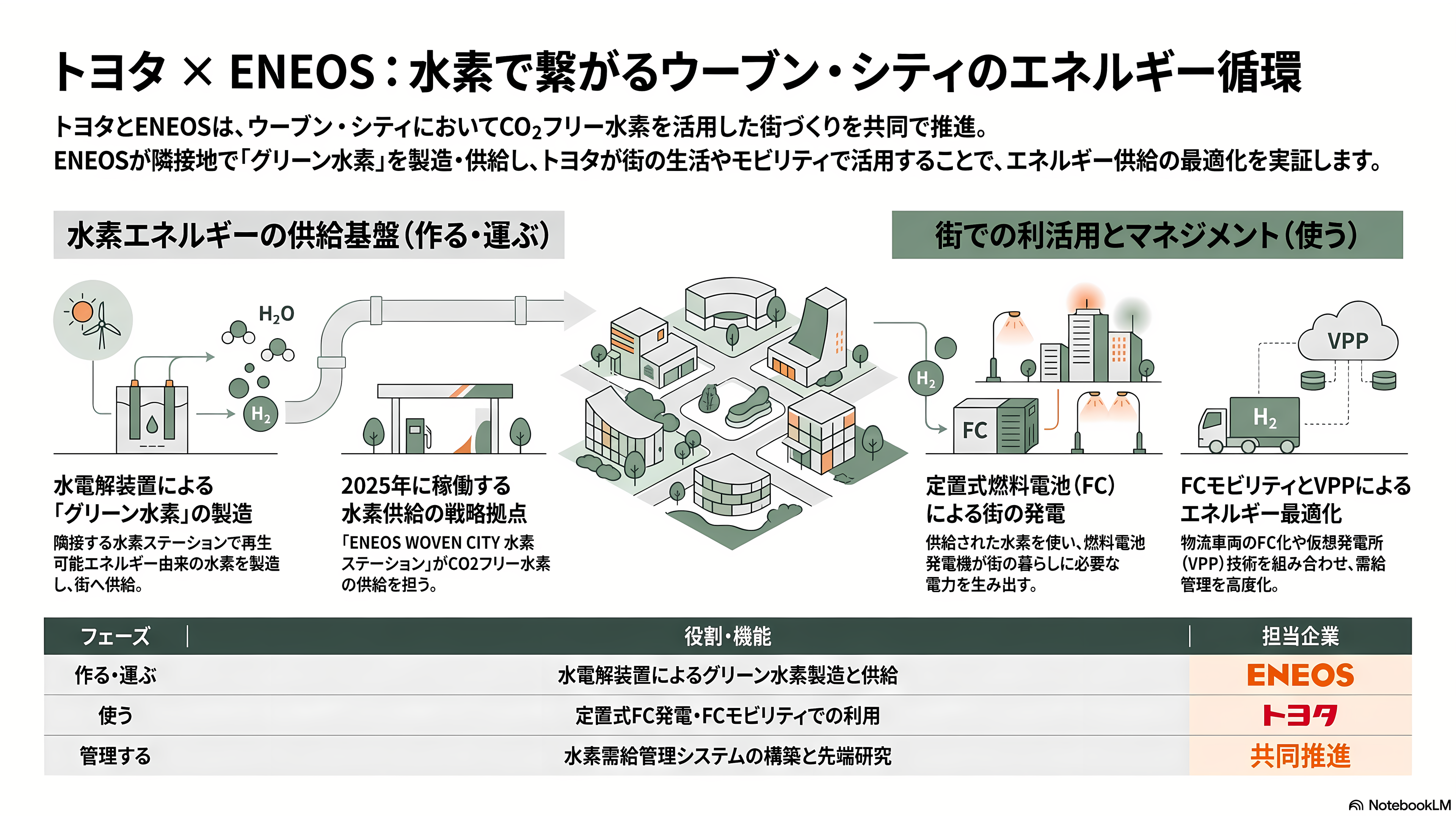 先進的なスマートシティ、TOYOTA Woven City(トヨタ・ウーブン・シティ) - 異業種との協業(ENEOS) - 章扉