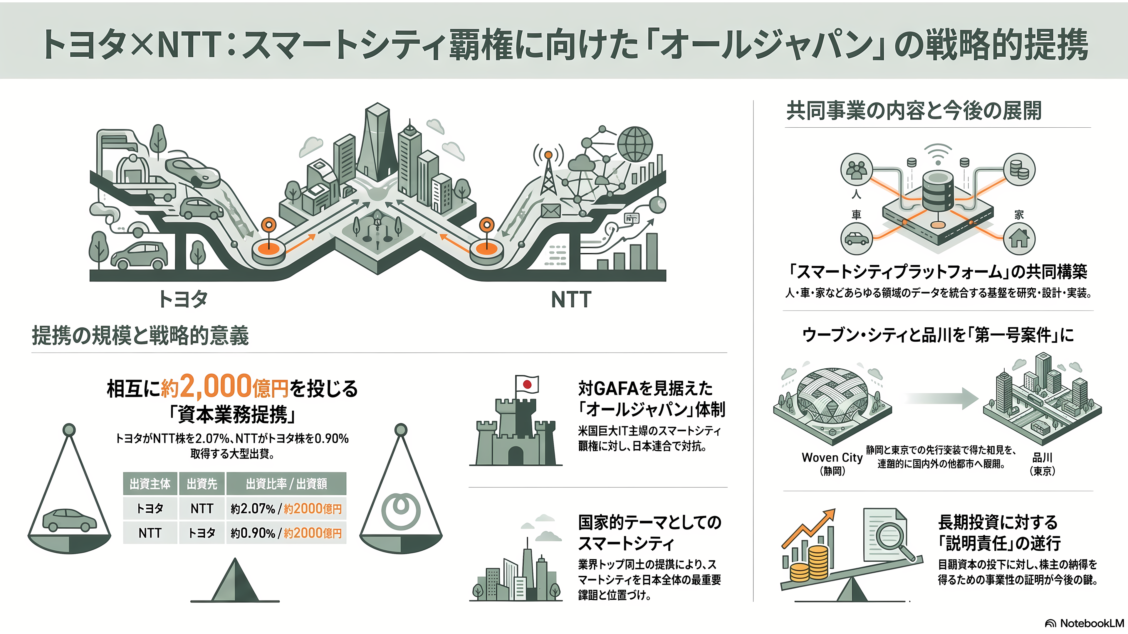 先進的なスマートシティ、TOYOTA Woven City(トヨタ・ウーブン・シティ) - 異業種との協業(NTT) - 章扉