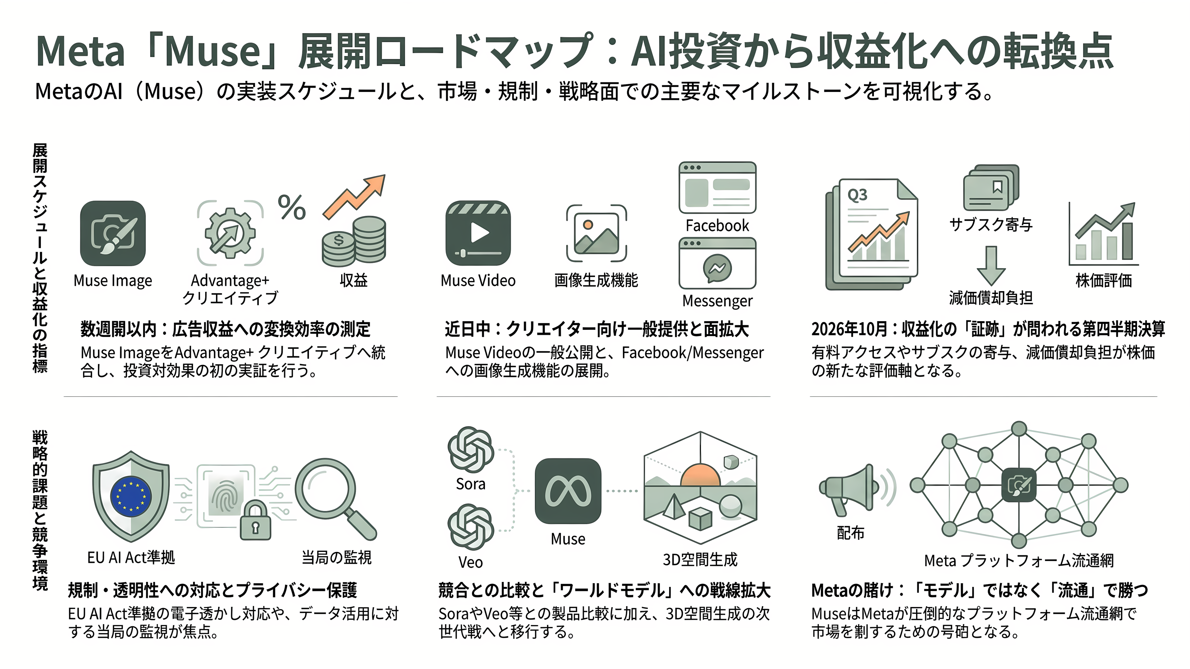 Meta、プレビュー版の動画生成AI Muse Video、画像生成AI Muse Image(ミューズ・イメージ)の提供を開始 - 今後の焦点 ― いつ、何が動くか - 章扉