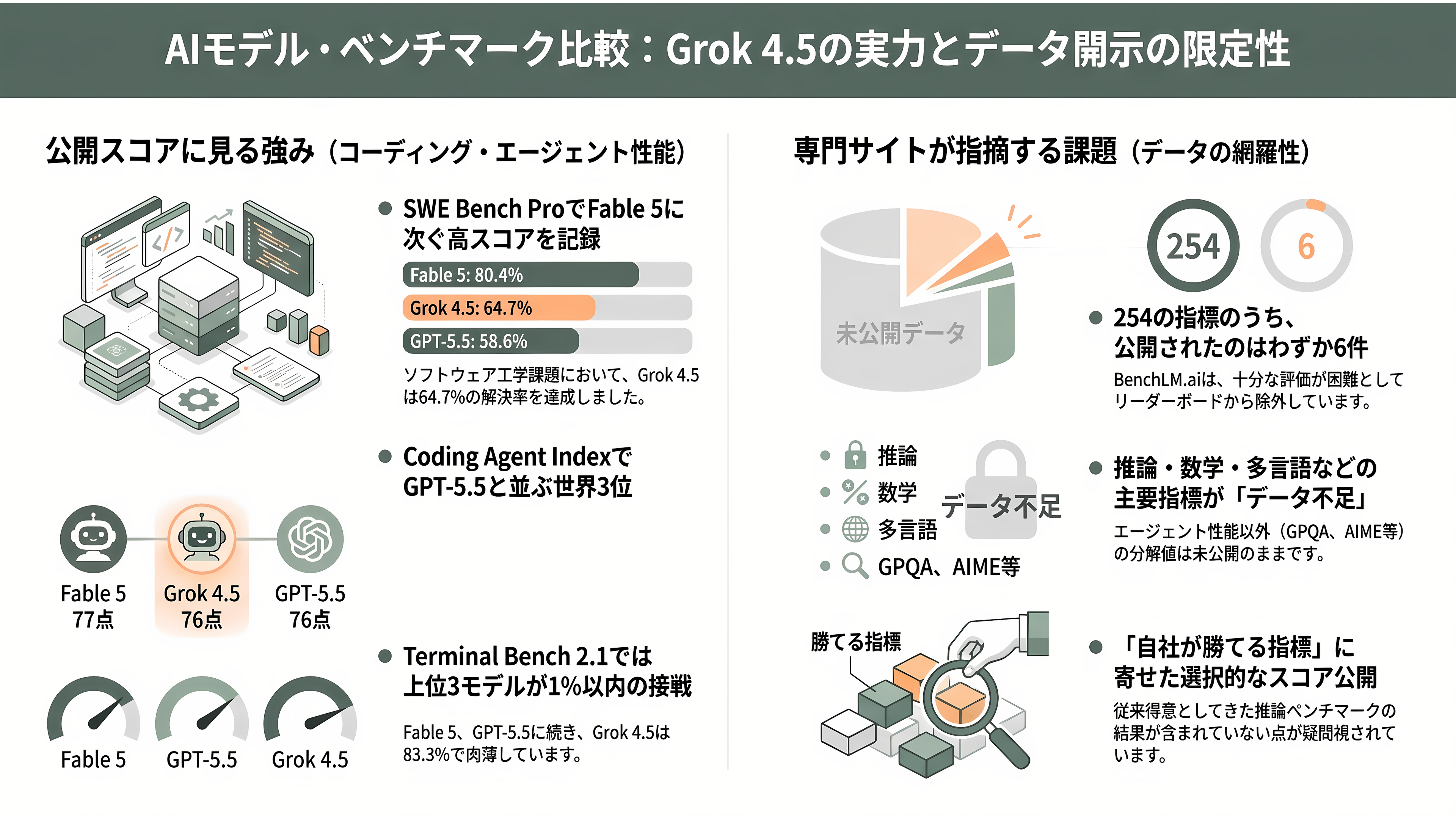 SpaceXAI、Grok4.5を公表 - ベンチマークが語ること、語らないこと - 章扉